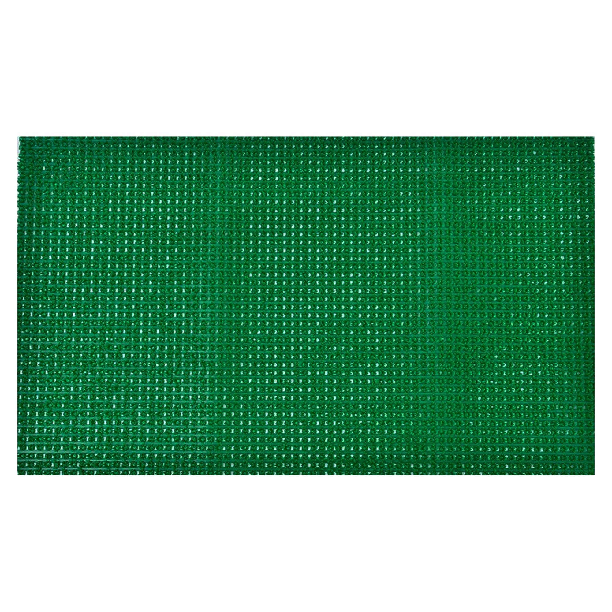 Evideco French Home Goods Green Pixie Grass Polyethylene Doormat 24 x 16 Inches
