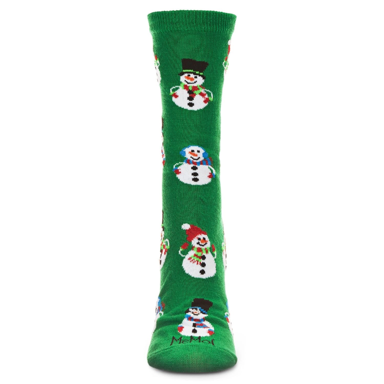 MeMoi Women's Smiley Snowman Holiday Crew Socks