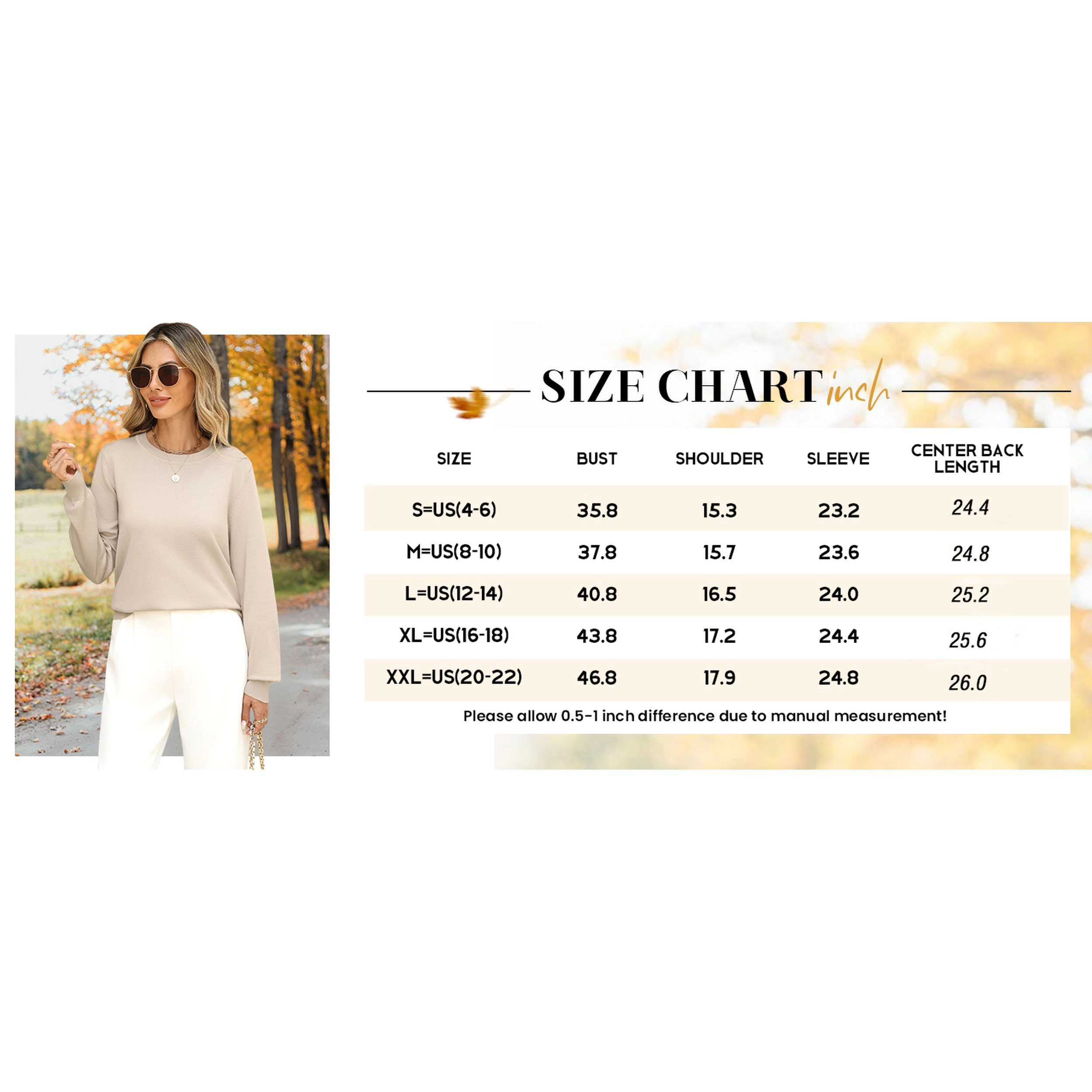 Zeagoo Women's Long Sleeve Crew Neck Loose Pullover