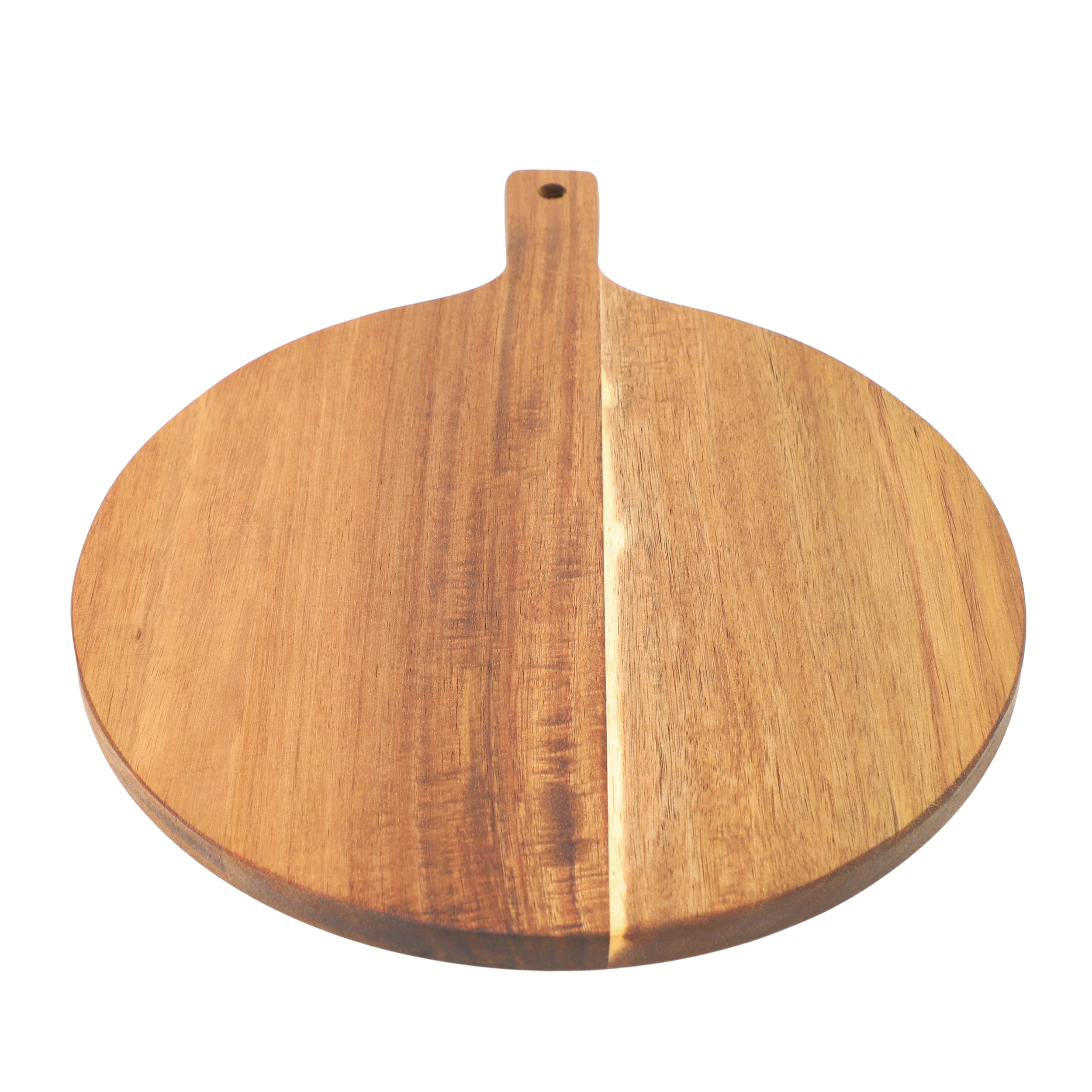 MegaChef 12 Inch Acacia Wood Round Serving Board with Handle