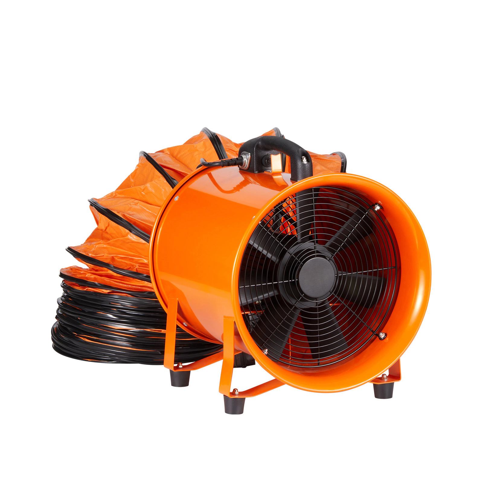 HONGGE Portable Ventilator Heavy Duty Cylinder Fan with Duct Hose Strong Shop Exhaust Blower Industrial Utility Blower