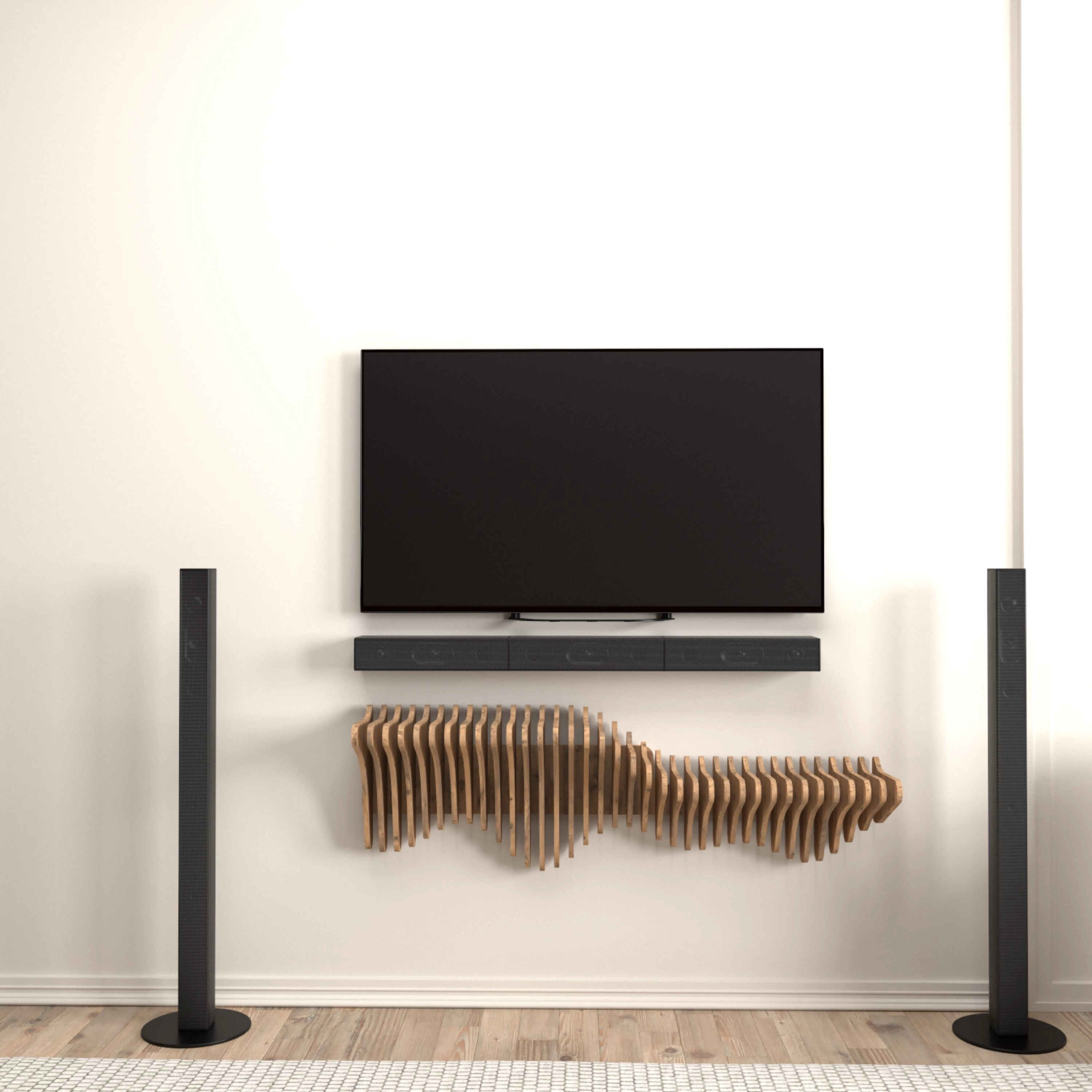 Wear Sierra 36'' Geometric Floating Wall Shelf