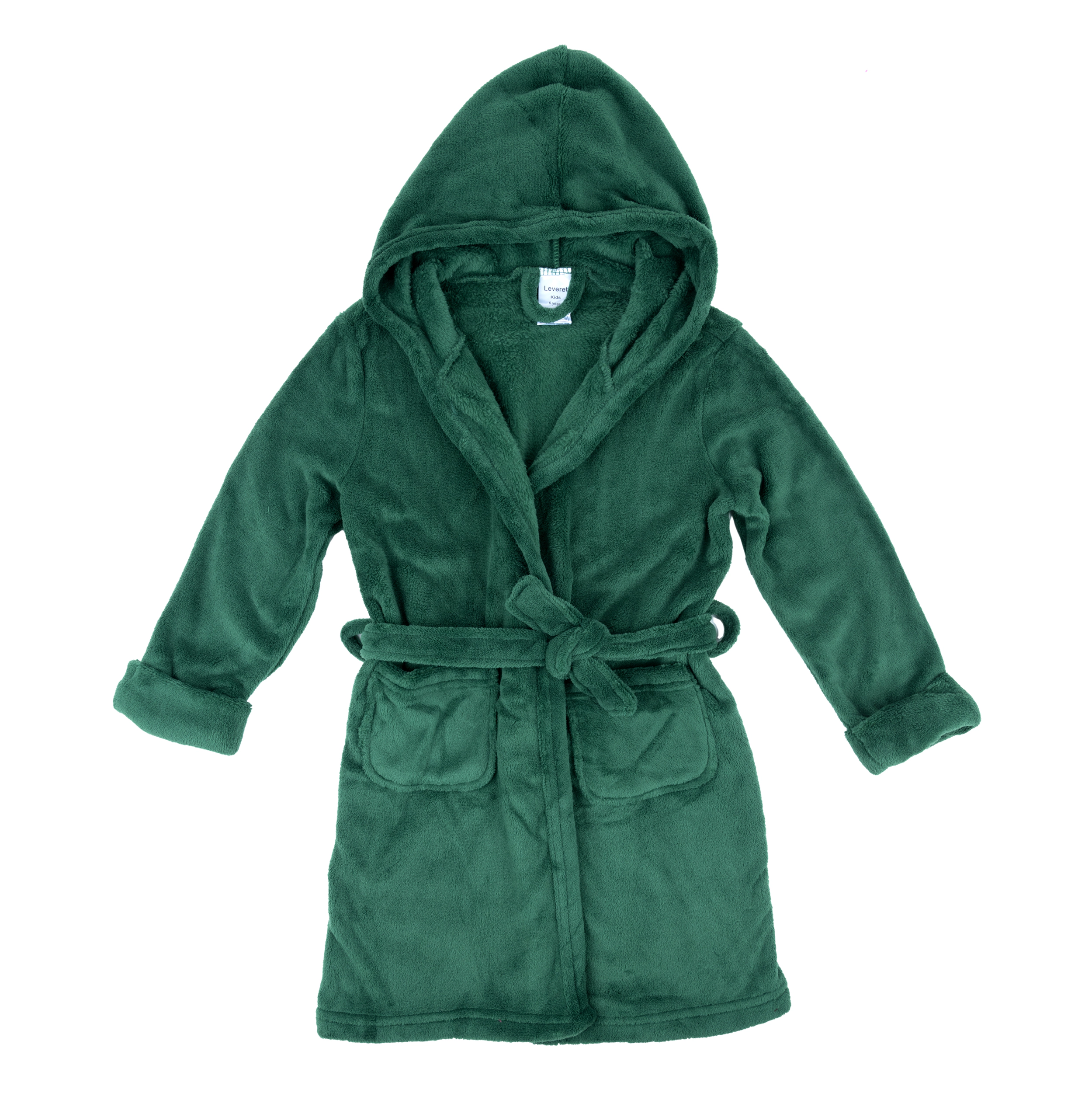 Leveret Kids Classic Hooded Fleece Robe