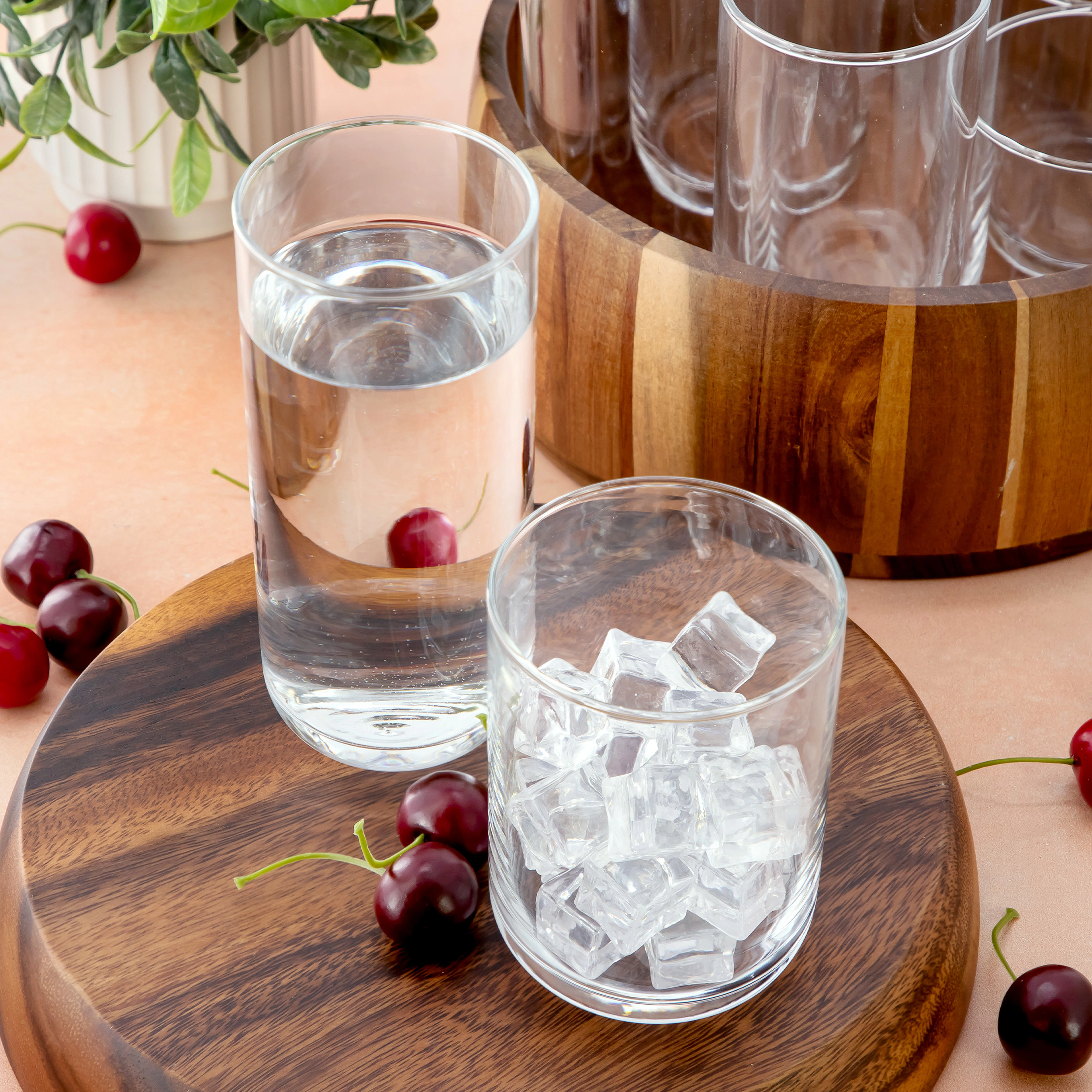Gibson Home Emory 16 Piece Double Old Fashion and Tumbler Glassware Set