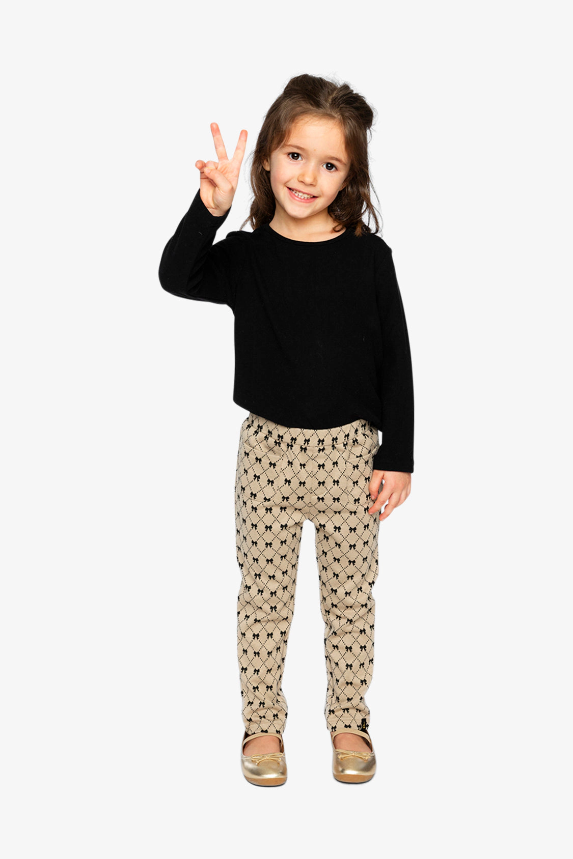 Deux par Girls Brushed Rib Crew Neck Top