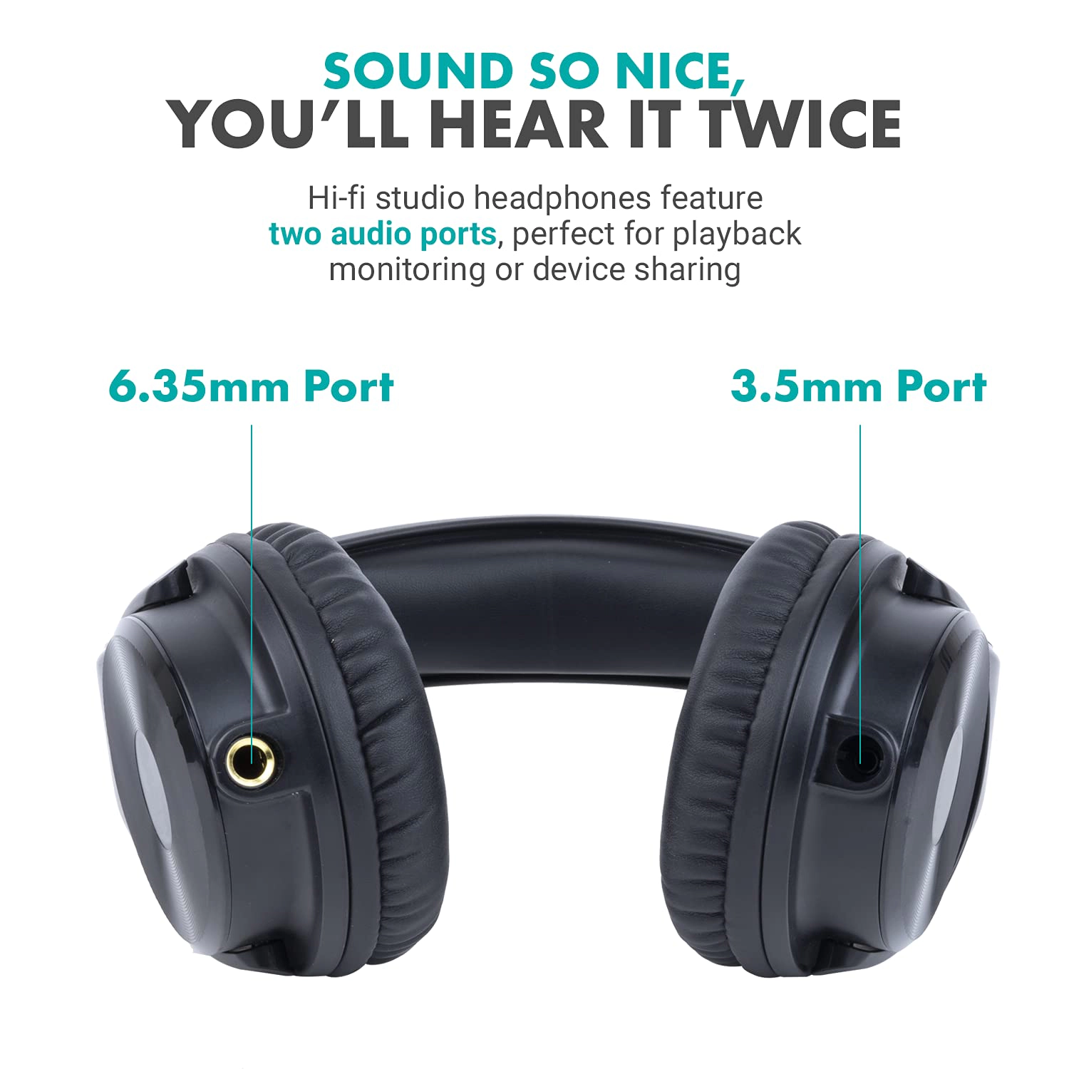 Movo MH-100 Hi-Fi Studio Headphones with Microphone