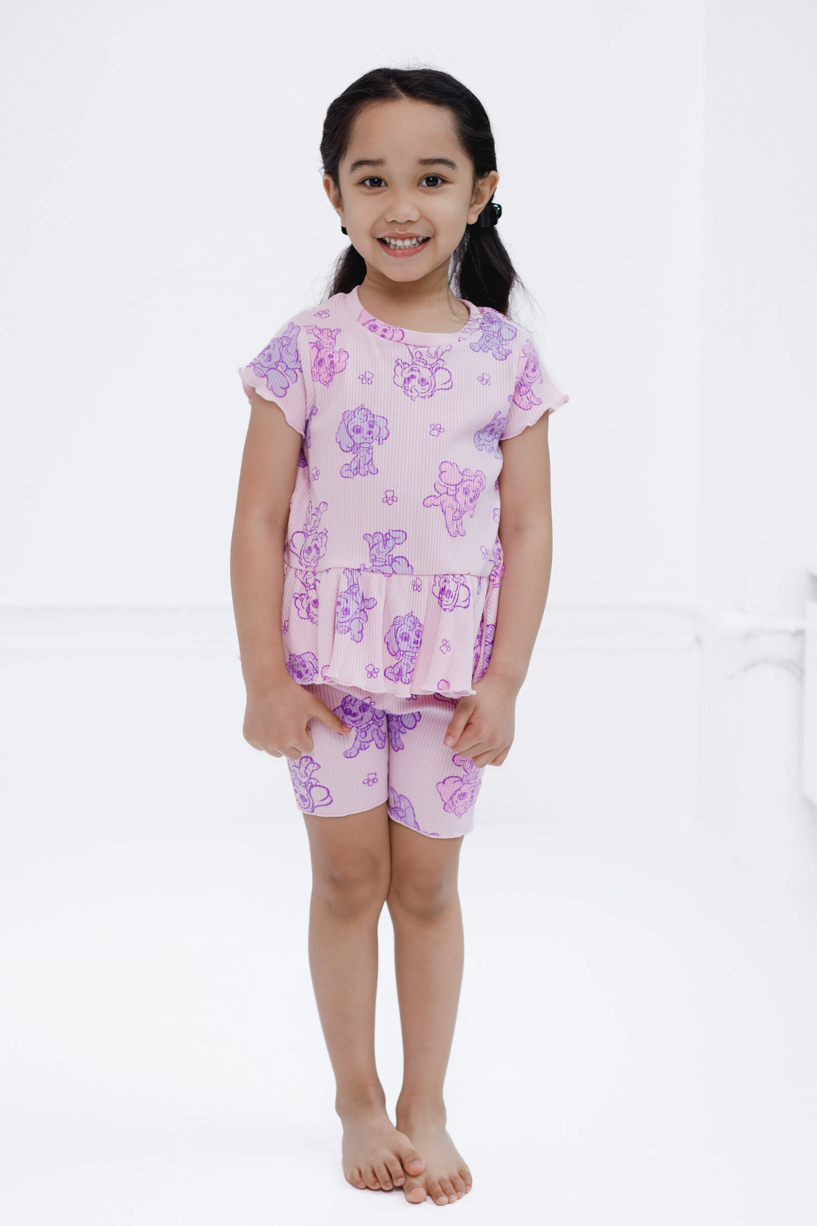 Paw Patrol Skye Girls' 2-Piece Tee and Bike Shorts Set