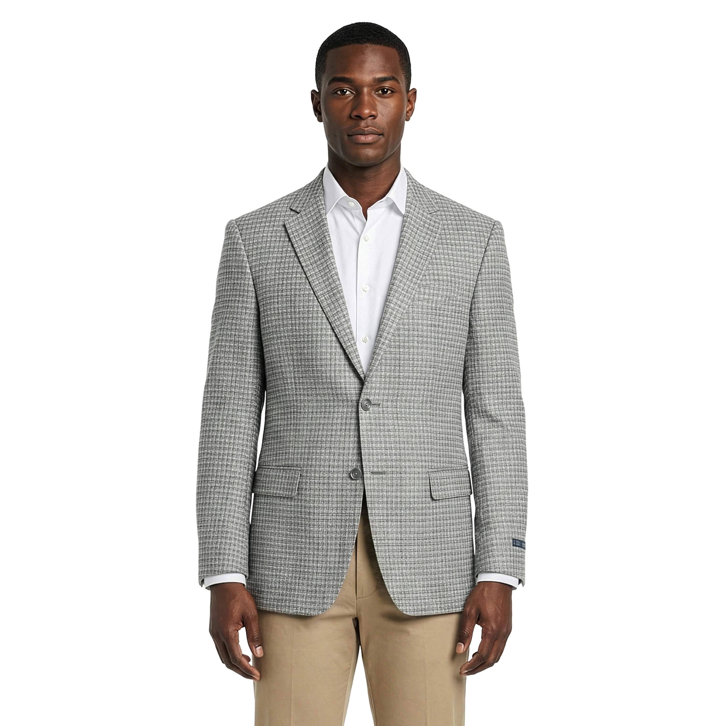 ZeGarie Men's Regular Fit Micro Textured Windowpane Sport Coat