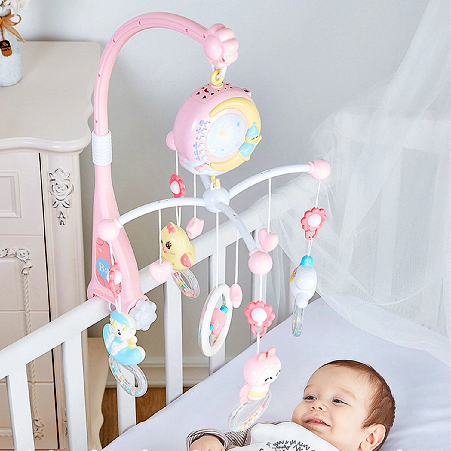 GBruno Kids' Kids' Musical Crib Mobile With Star Projector