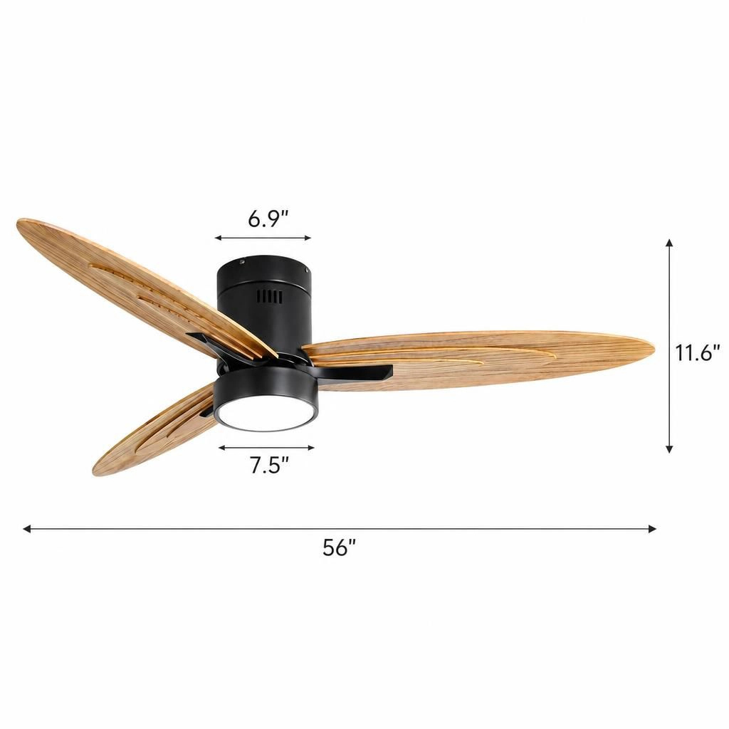 ELEMENT ACE Low Profile Quiet Flush Mount Ceiling Fan
