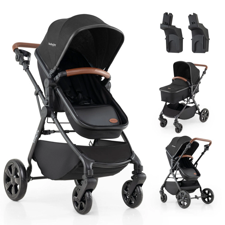 Hivvago Baby Stroller with Convertible Design and Car Seat Adapters