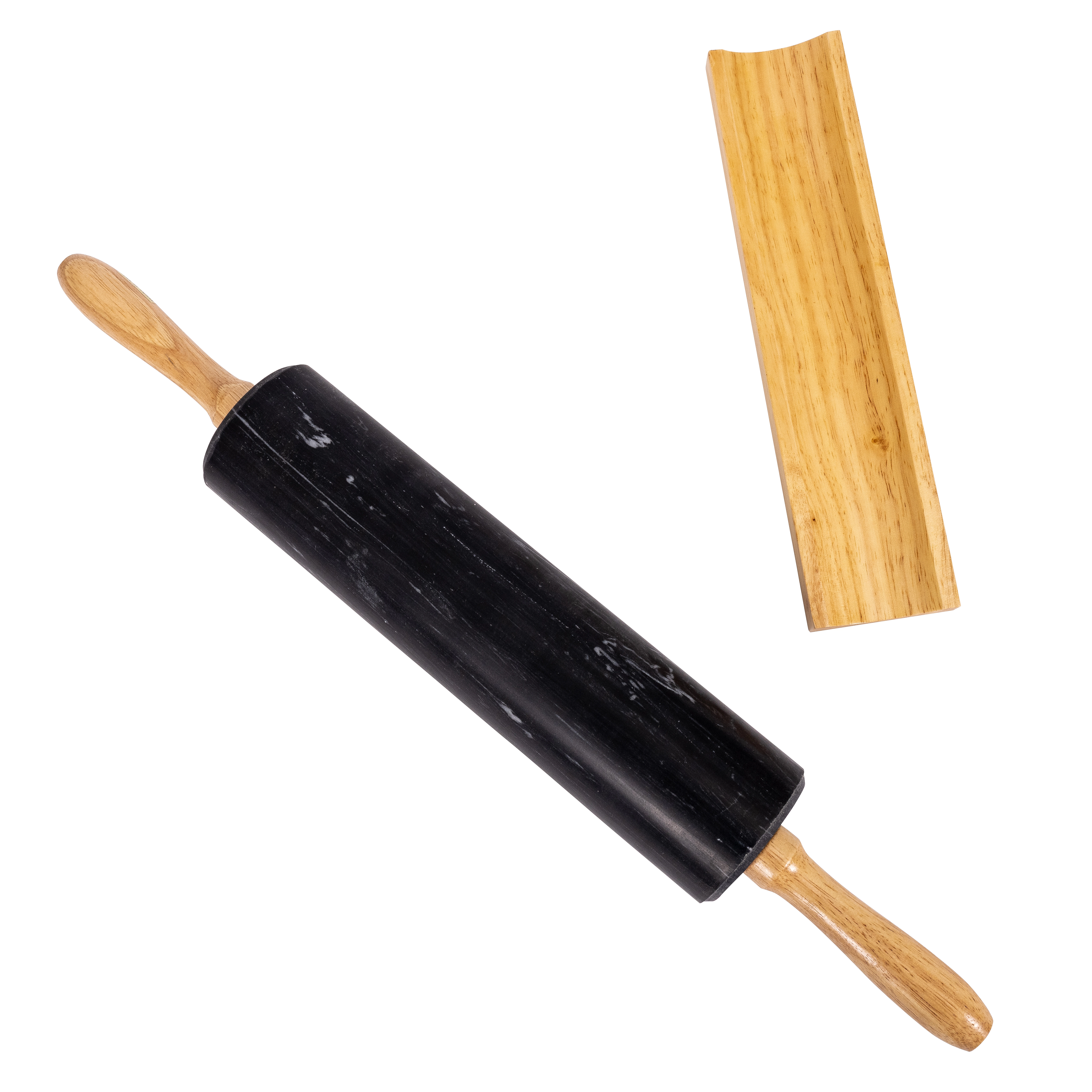Saboga Home™ Marble Rolling Pin with Wooden Handles