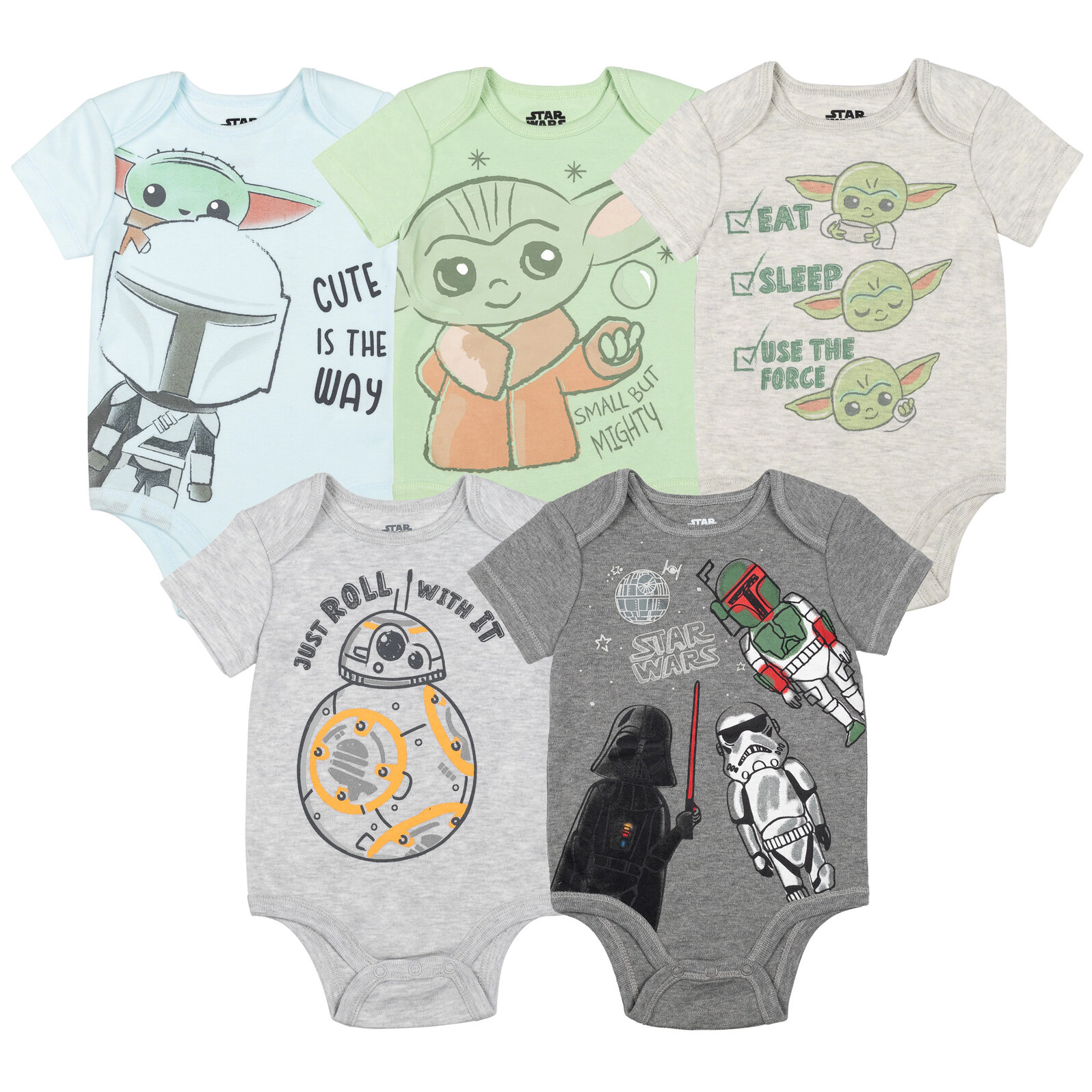 Star Wars Baby 5-Pack Short Sleeve Bodysuits
