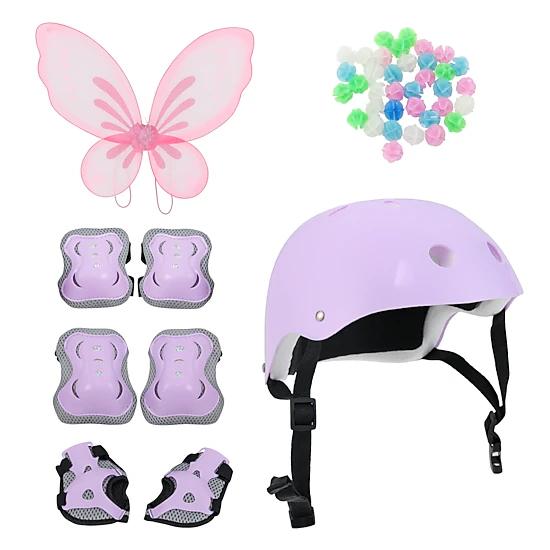 LJG 12 Inch Kids Bike with Helmet Protective Set Black & Pink