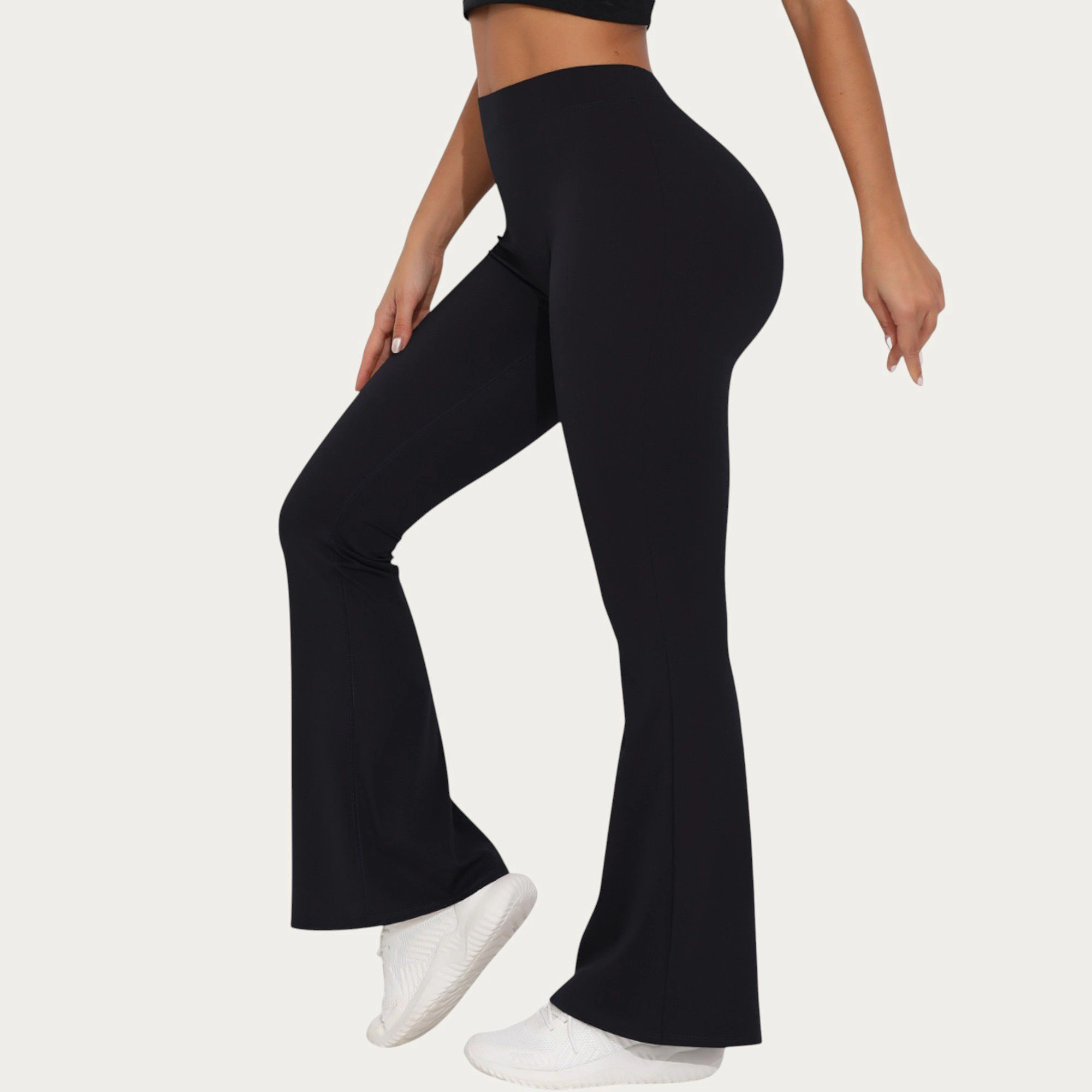 Anna-Kaci Active Women's High Waist Flare Leg Yoga Pants with Stretch Fit and Contoured Waistband