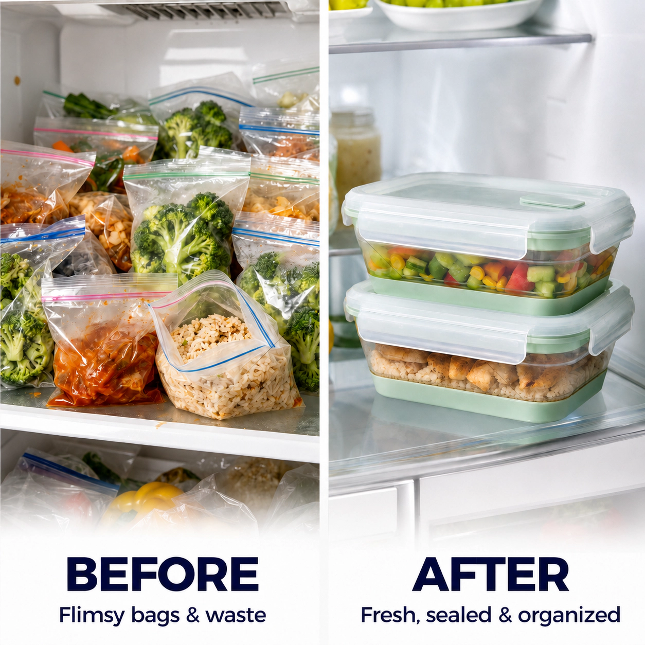 CHEFSPOT Collapsible Silicone Food Storage Containers 2 Pack