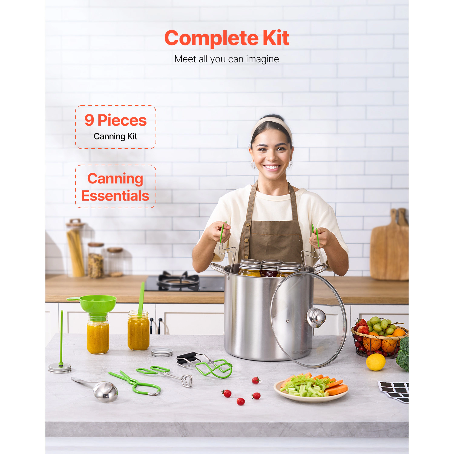 HONGGE Canning Supplies Starter Kit Stainless Steel Water Bath Canning Kit for Beginners Canning Tools Set: Pot Rack