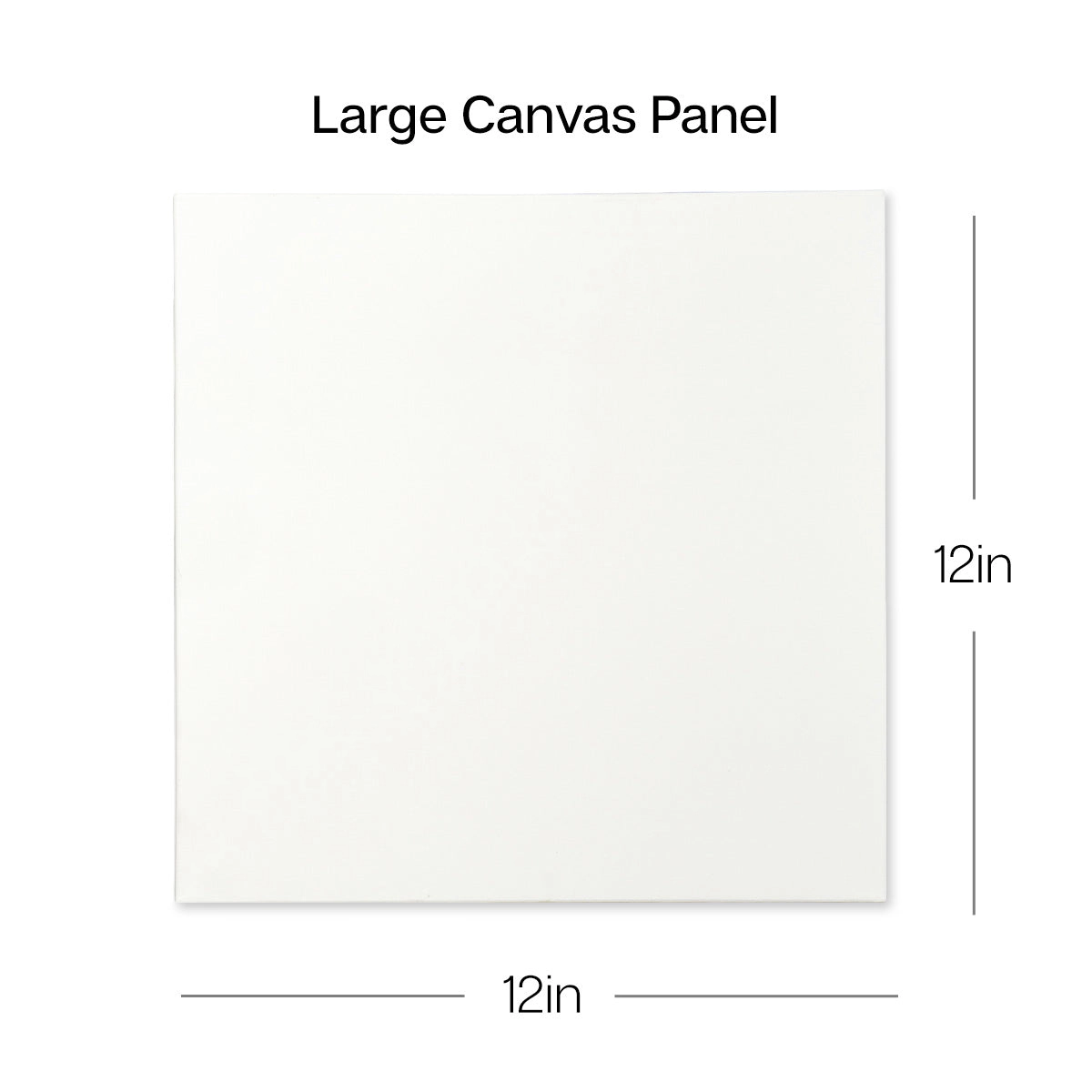 KINGART 12" x 12" Canvas Panels 4-Pack - Pre-Primed Cotton, Rigid Backing