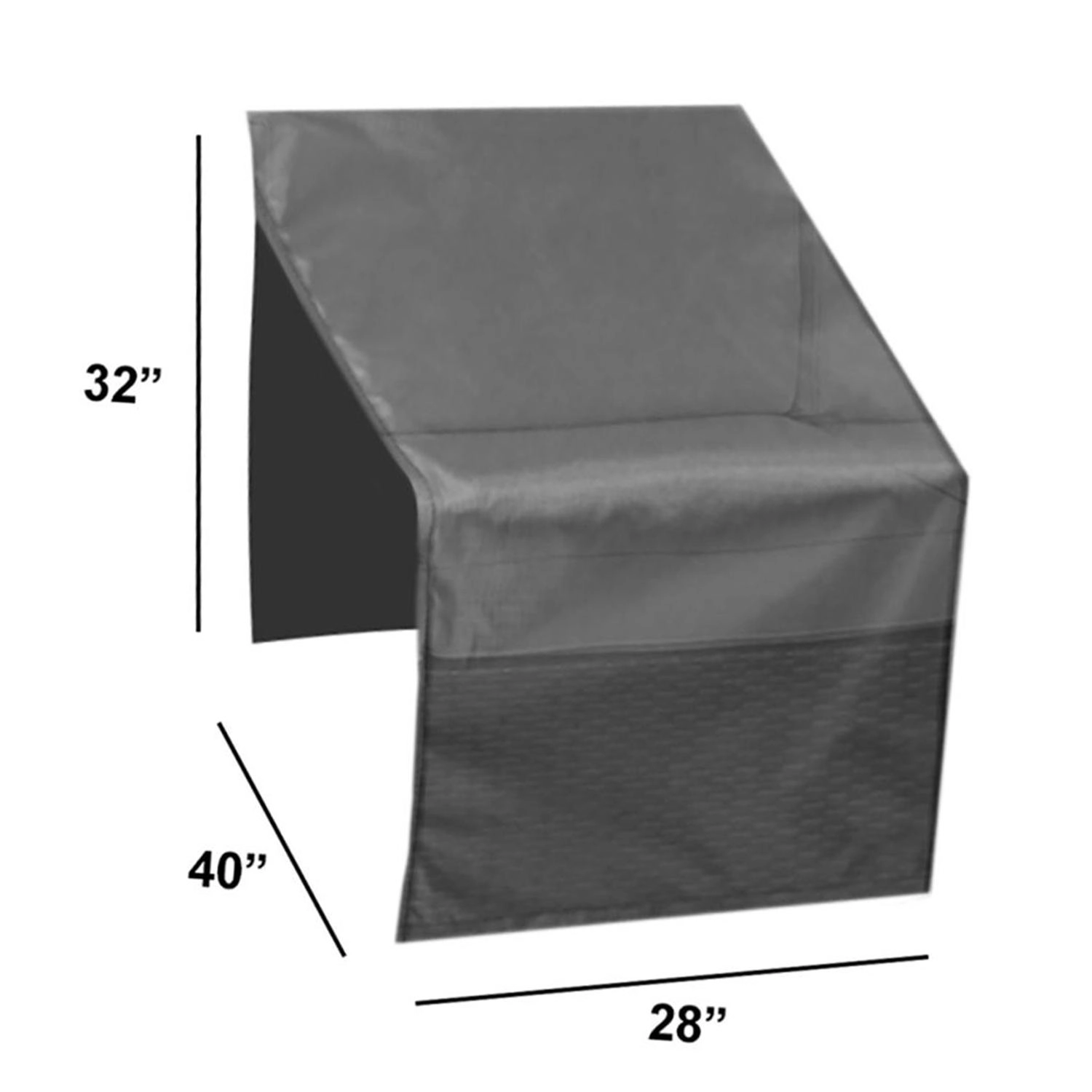 Summerset Shield Modular Cover Ultimate Protection for Your Outdoor Furniture Armless 28" x 40" x 32" Mercury