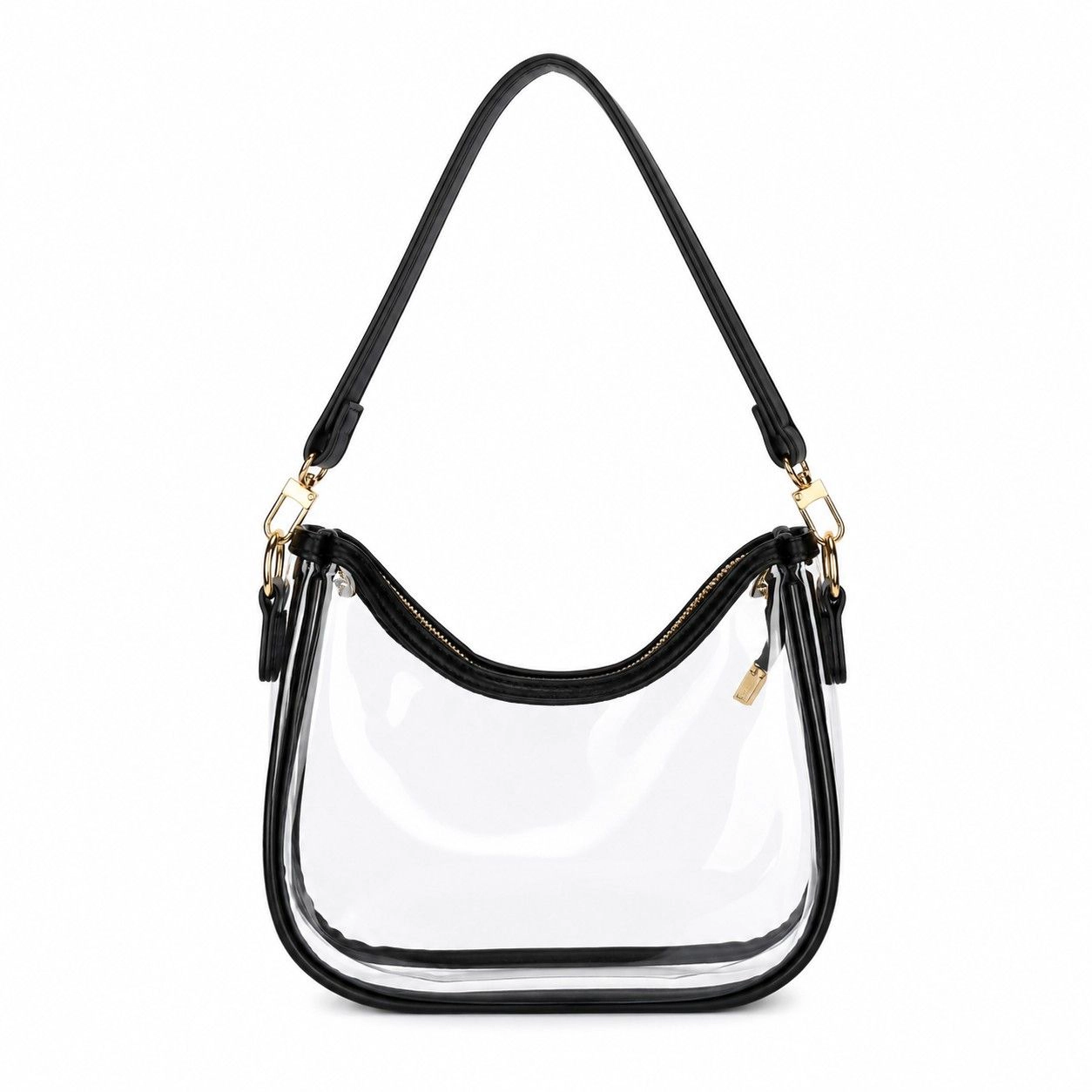 Alilang Women's Clear PVC Crossbody Shoulder Bag with Zipper and Chain Strap