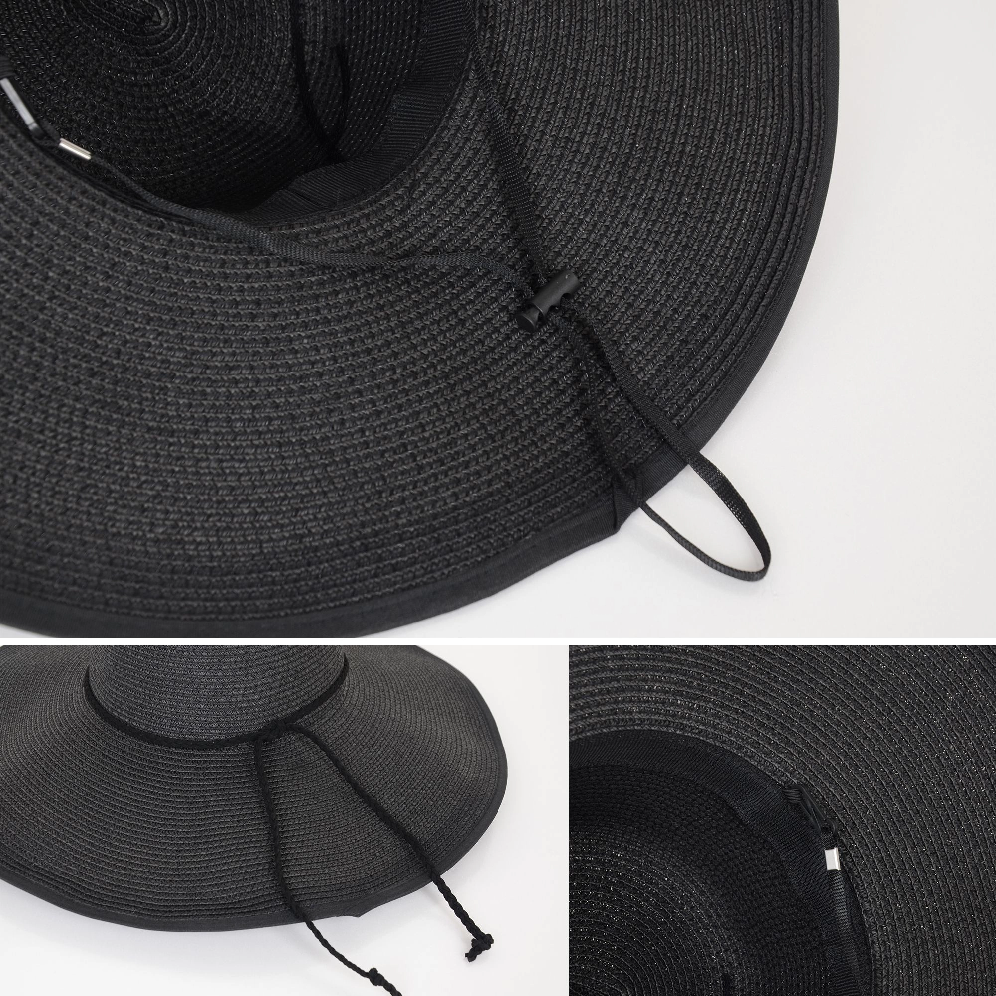Anna-Kaci Women's Wide Brim Straw Sun Hat with Braided Cord Detail Lightweight Packable Design for Outdoor Protection