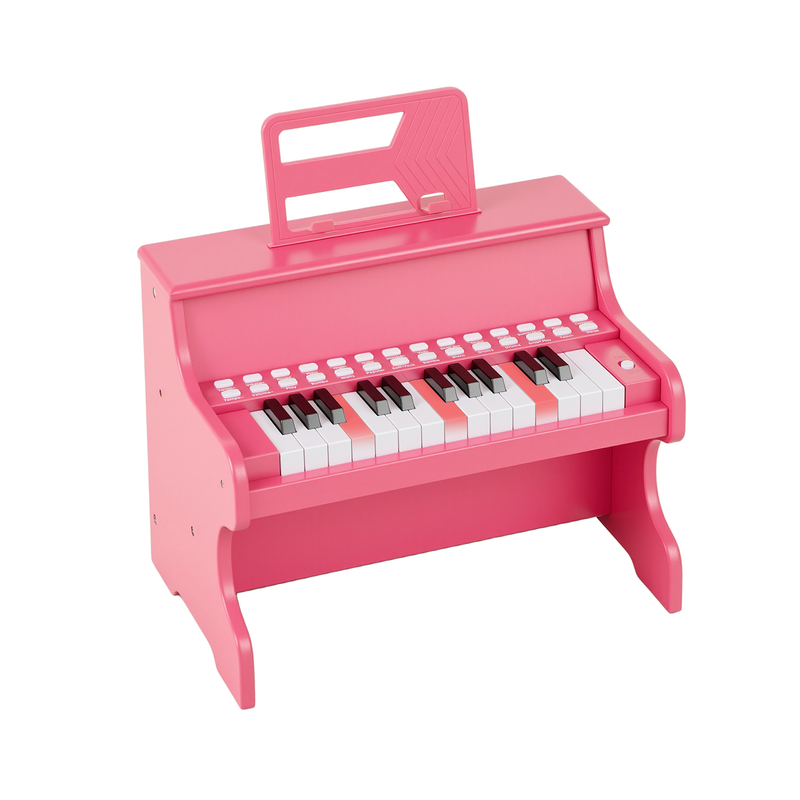 SUGIFT 25-Key Kids Piano Keyboard with Adjustable Volume and Speed Teaching Mode 15-in Wide Ages 3+ Pink