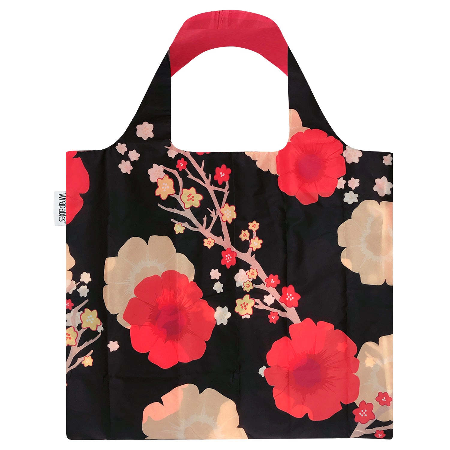 Wrapables Large Reusable Shopping Bag for Groceries with Outer Pouch