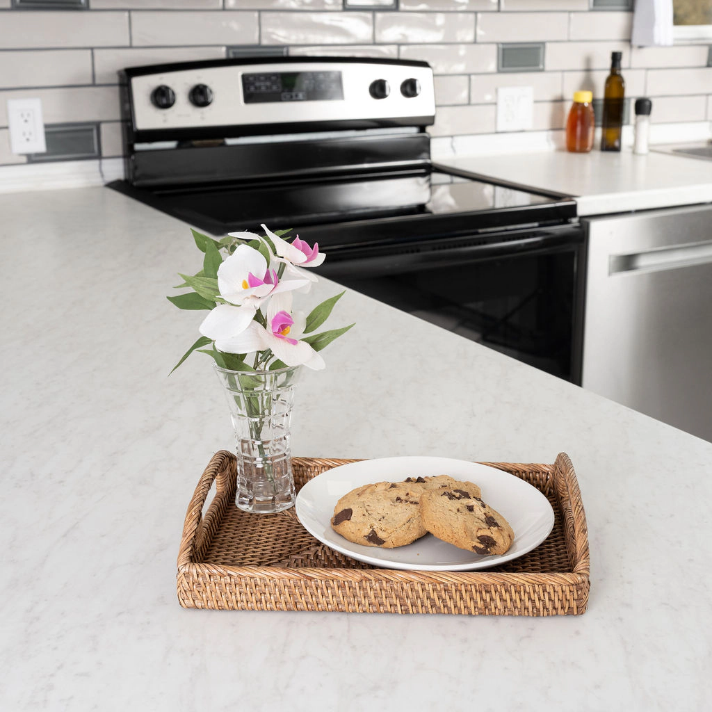 Saboga Home™ Rectangular Vanity Tray With High Handles