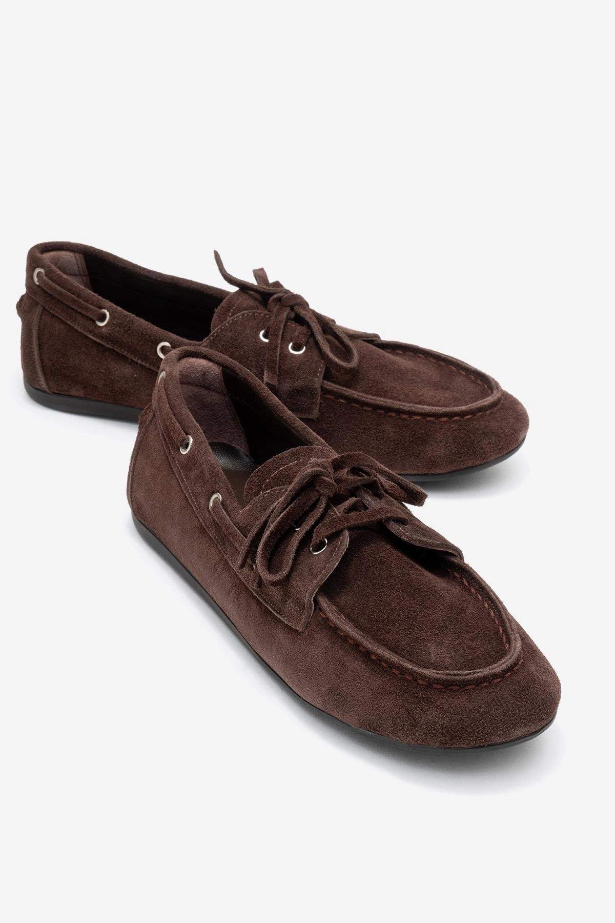 Forever & Always Womens Serelis Leather Lace Up Loafer