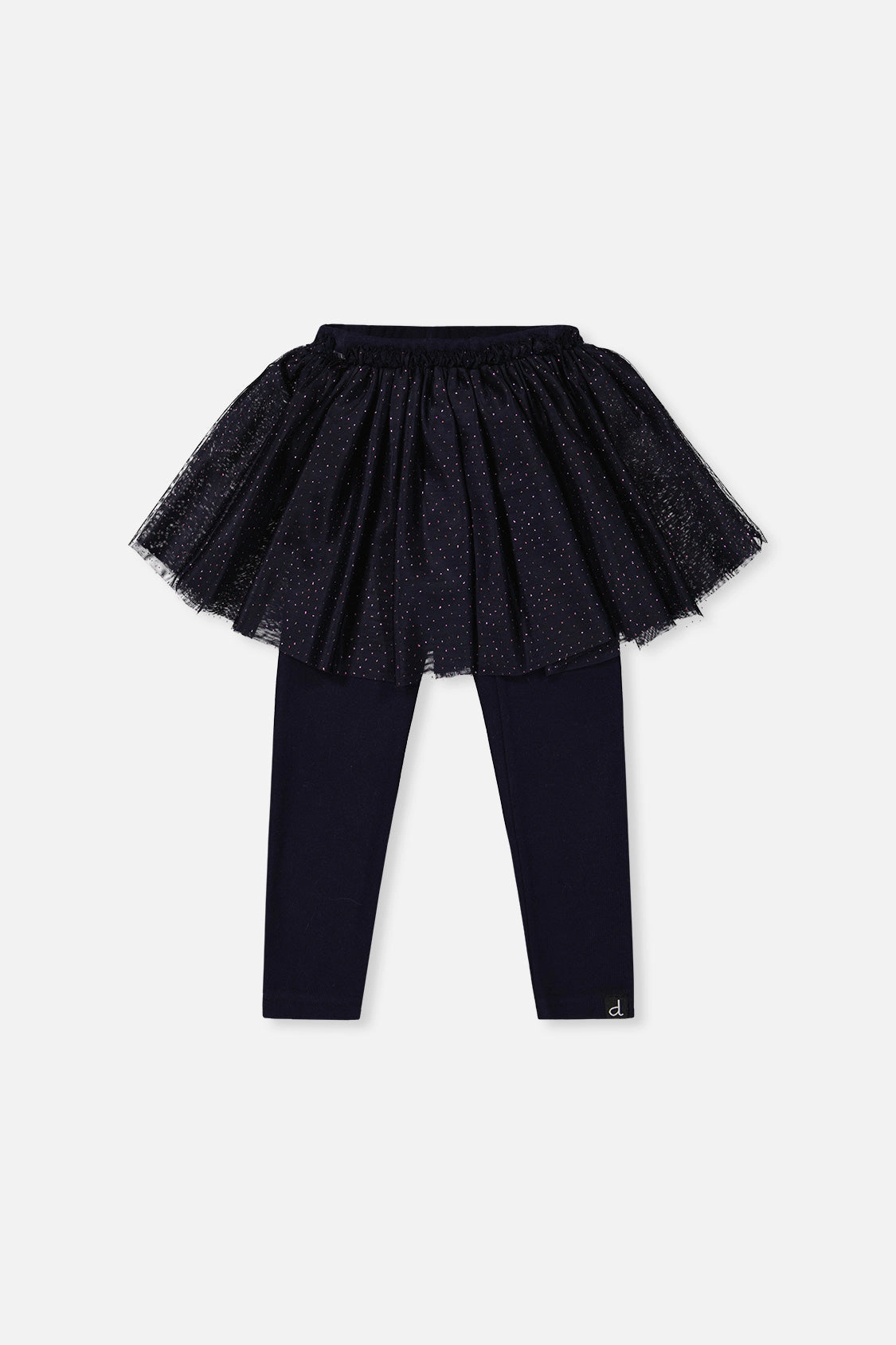 Deux par Girls Leggings with Integrated Tulle Skirt