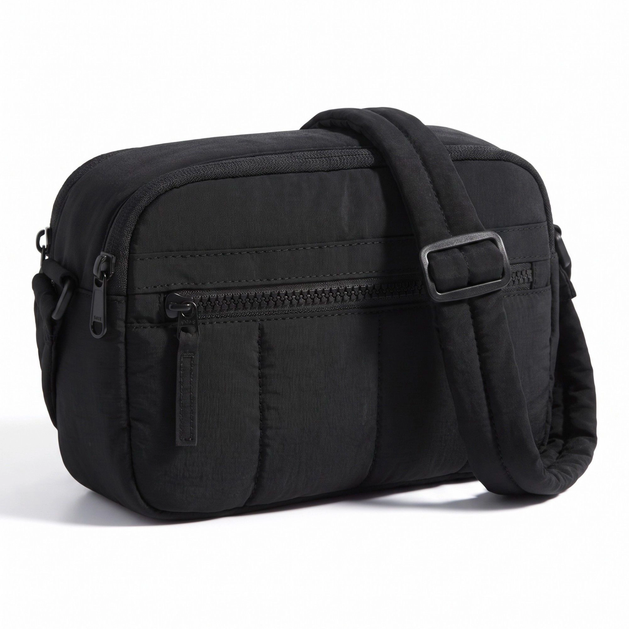 Alilang Women's Padded Rectangular Crossbody Bag with Front Zip Pocket and Adjustable Strap 8.7x2.8x6.1in