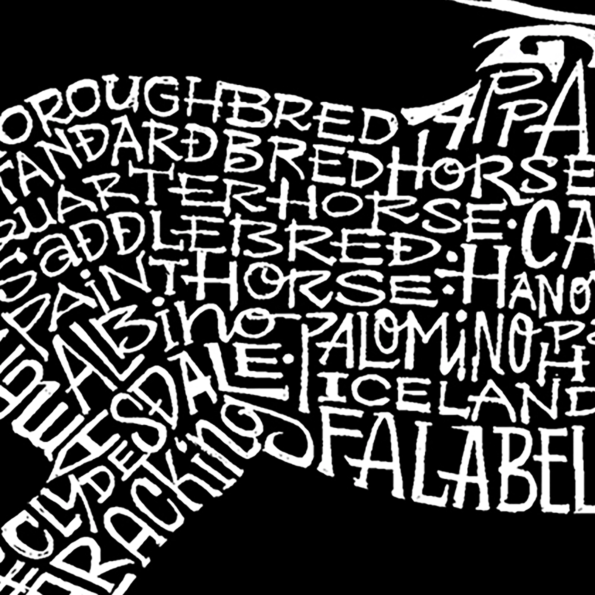 LA Pop Art Men's Word T-Shirt - Horse Breeds