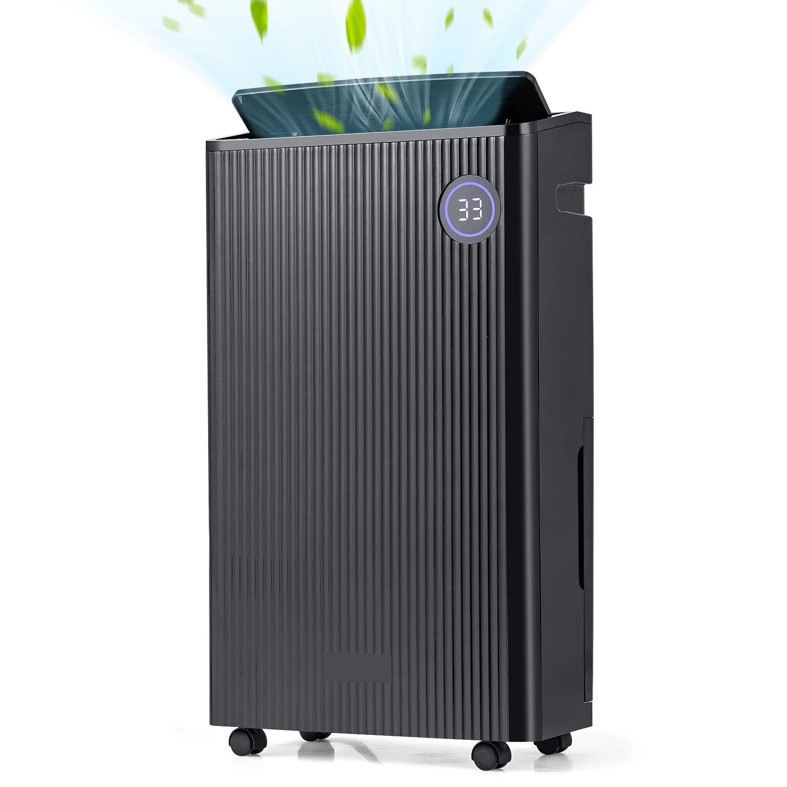 SlickBlue Black 57 Pint Portable Dehumidifier with Smart Touch Control