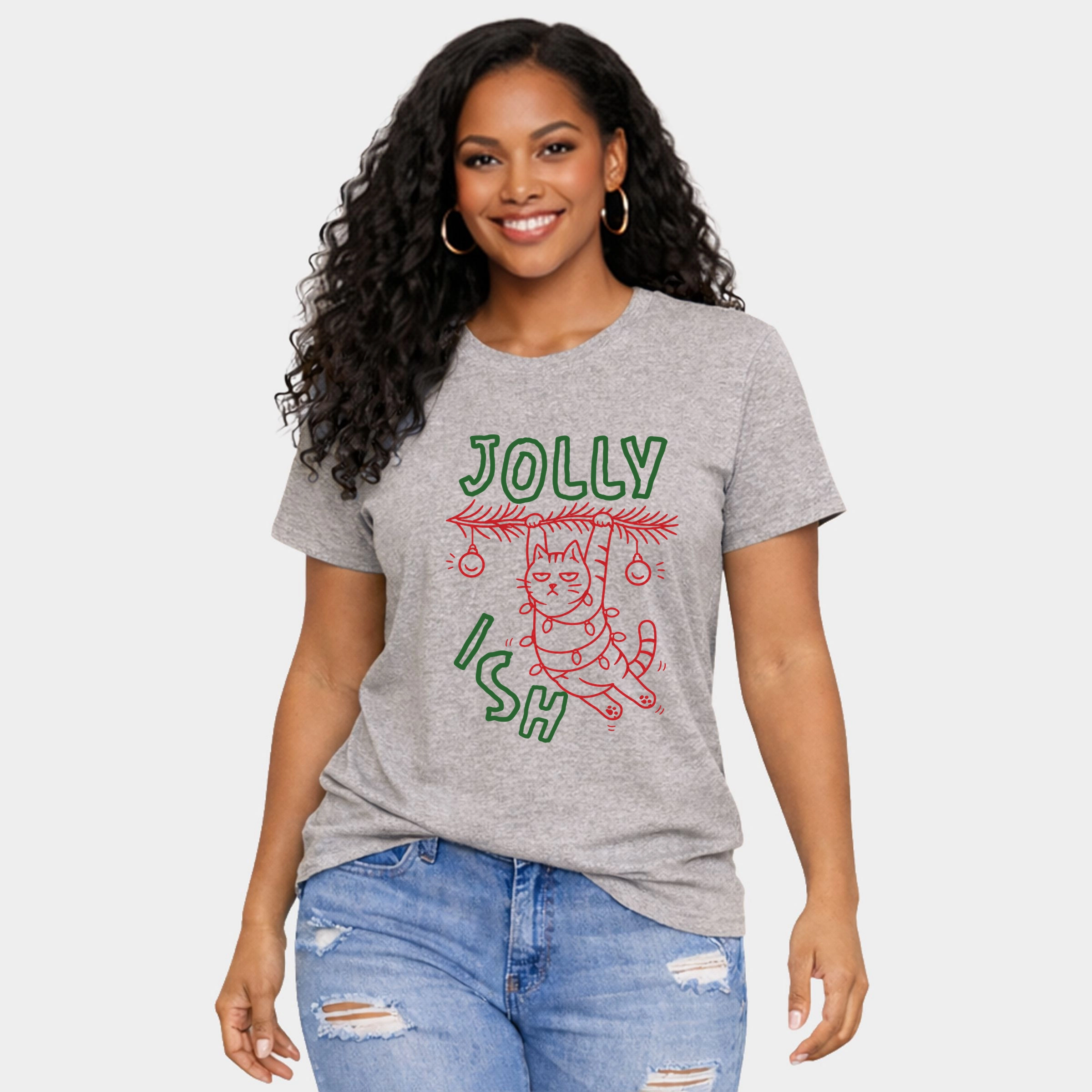 Simply Sage Market - Women's Short Sleeve Graphic T-Shirt Jollyish Cat