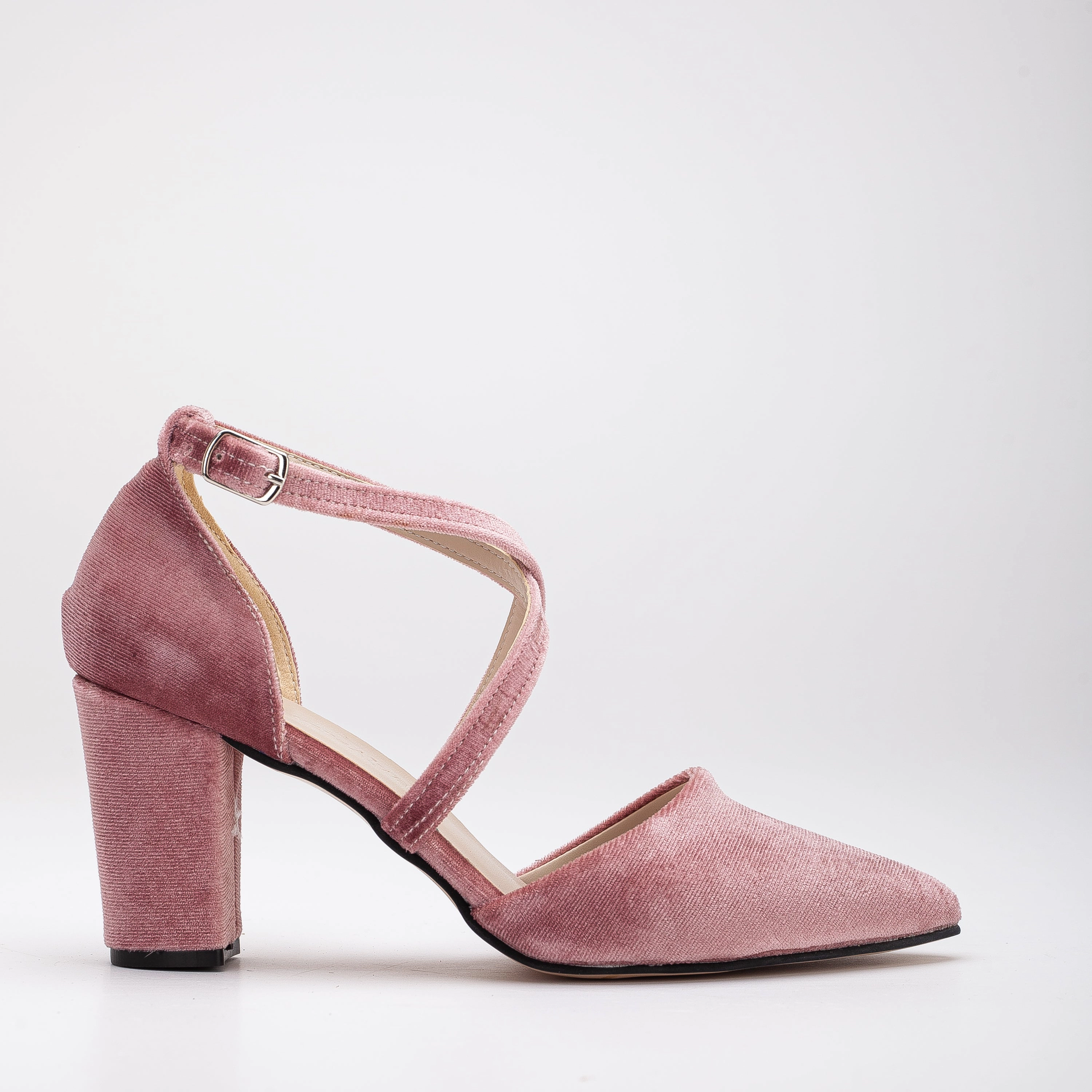Forever & Always Womens Sina Criss Cross High Block Heels