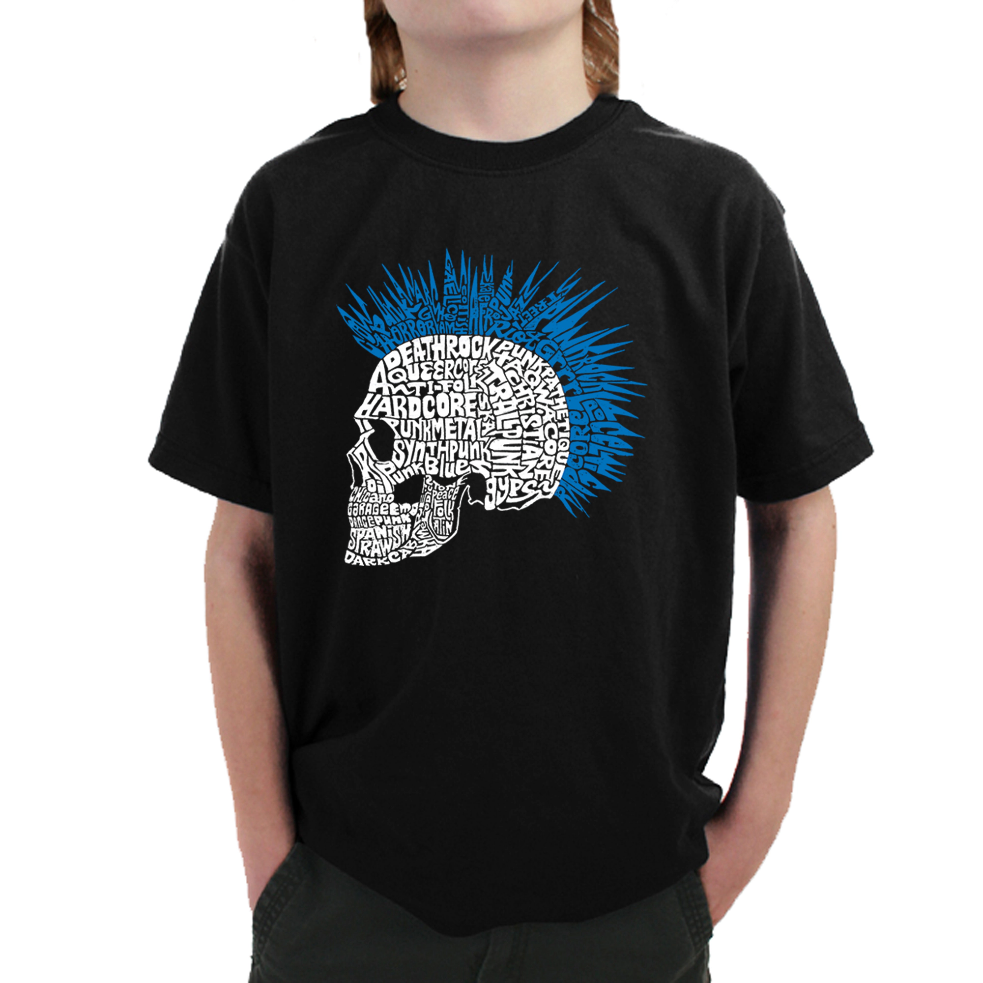 LA Pop Art Boy's Word T-Shirt - Punk Mohawk
