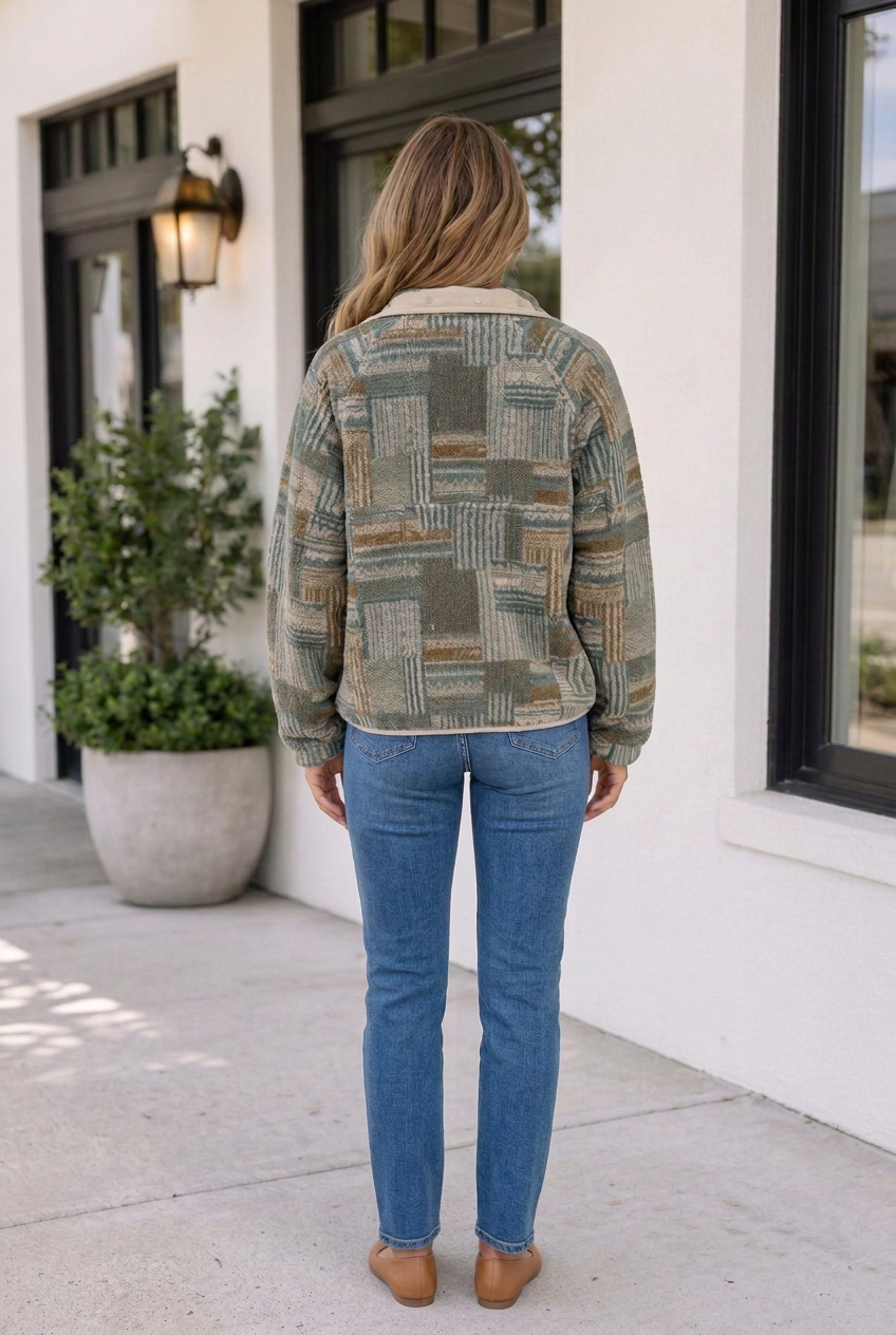 Threaded Pear Women's Heidi Casual Fit Sweatshirt Long Sleeve Top