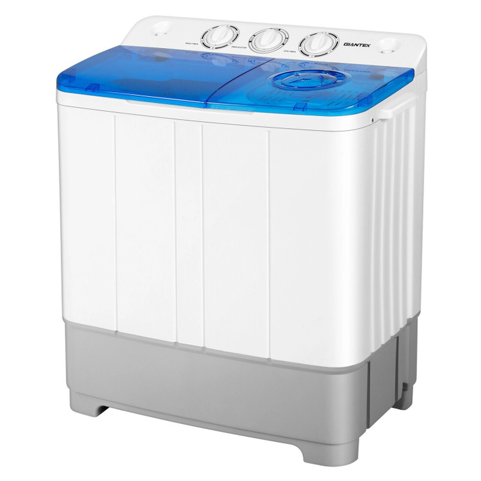 SUGIFT 22-lb Total 13.2-lb Wash 8.8-lb Spin 2-in-1 Twin Tub Portable Washing Machine with Drain Pump