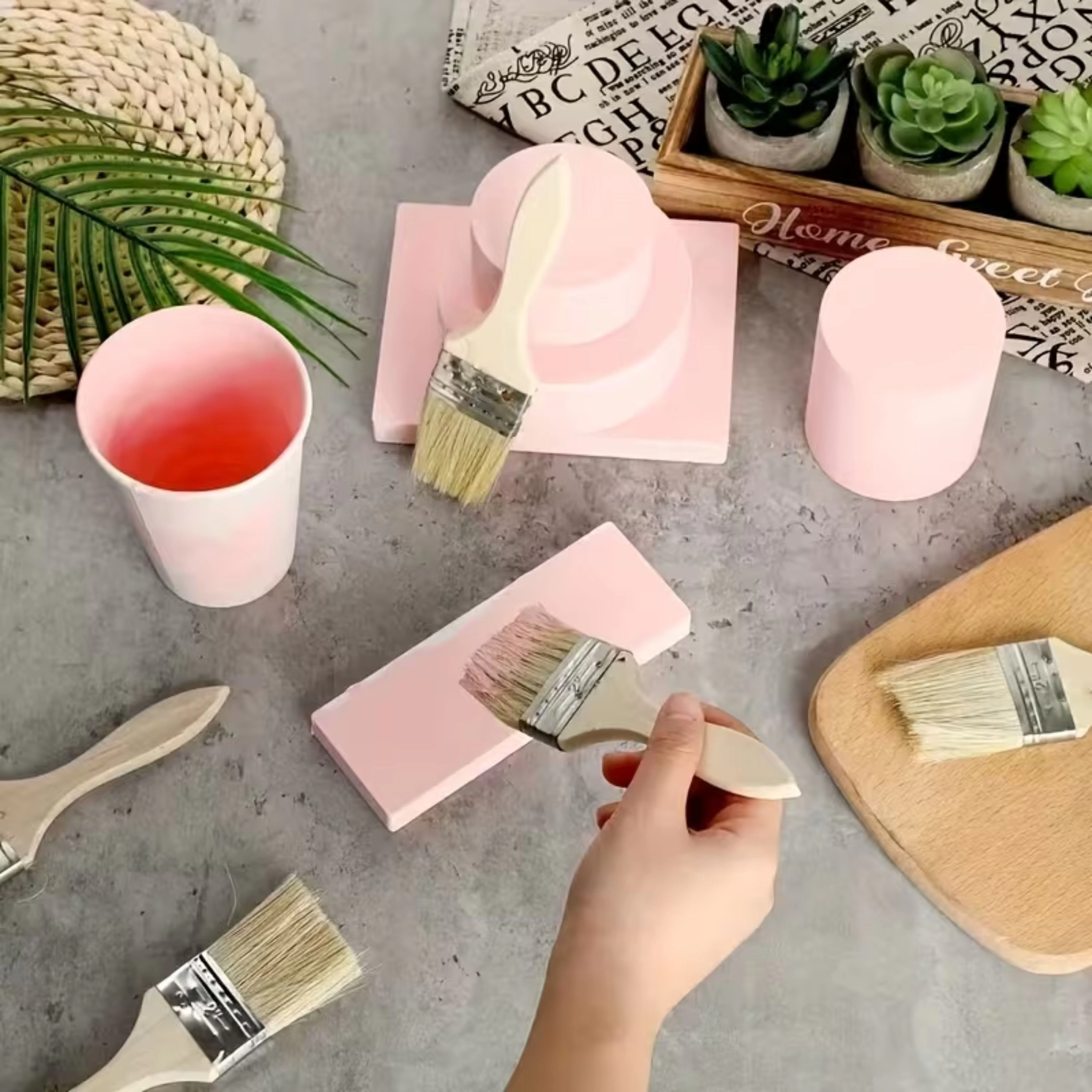 Kitcheniva 5 Pack Paint Brush With Wooden Handle