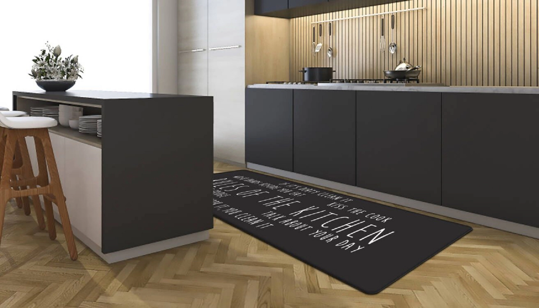 J&V TEXTILES 20" x 55" Oil & Stain Resistant Anti-Fatigue Floor Mat
