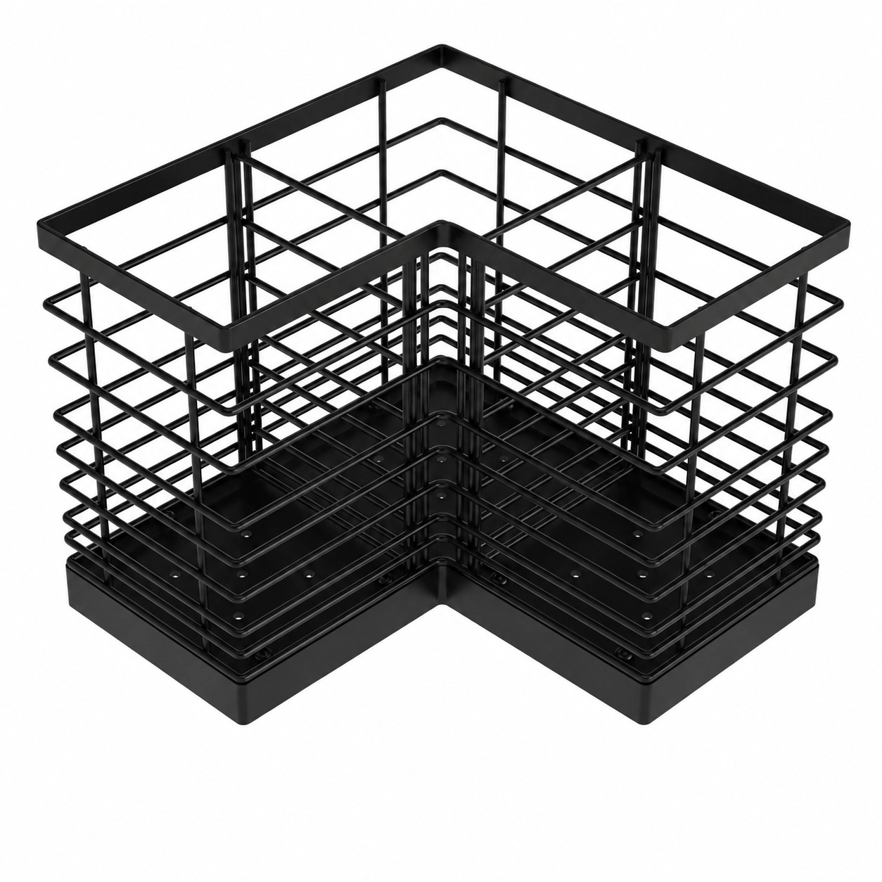 WZK Farmhouse Metal Wall Mount Removable Divider Kitchen Utensil Holder