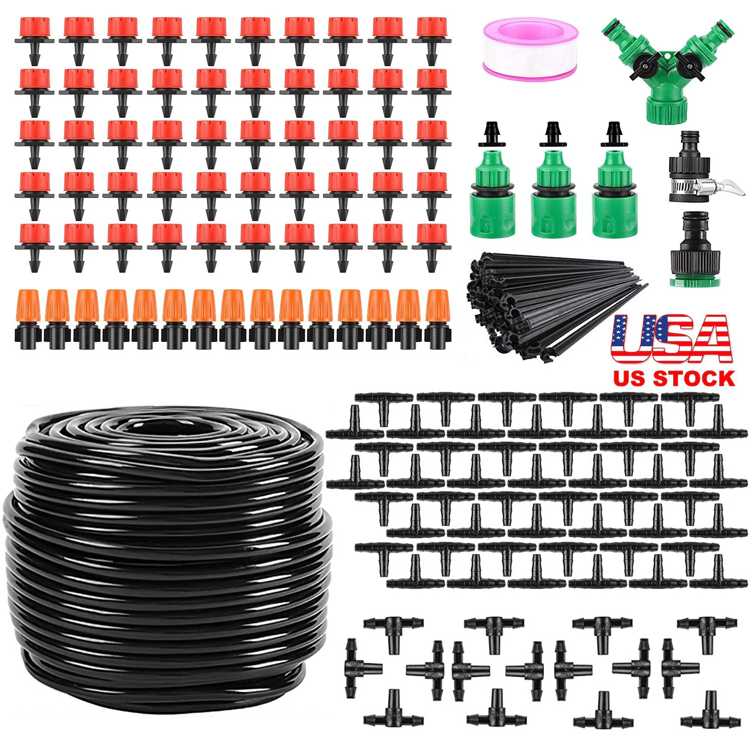 GBruno 164ft Drip Irrigation System Kit
