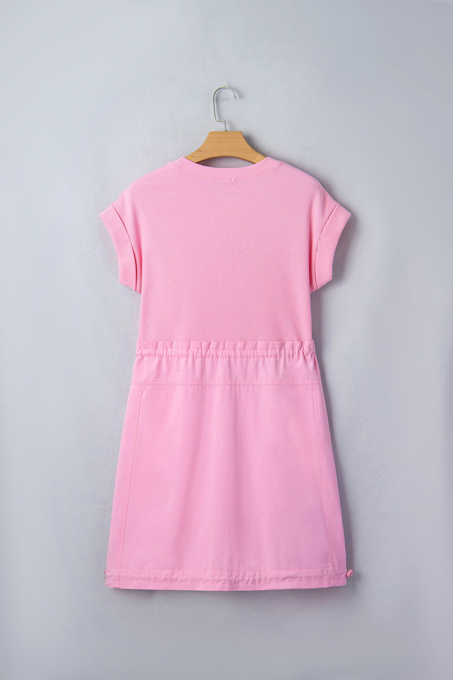 Threaded Pear Womens Ayra Patchwork Drawstring Mini Dress
