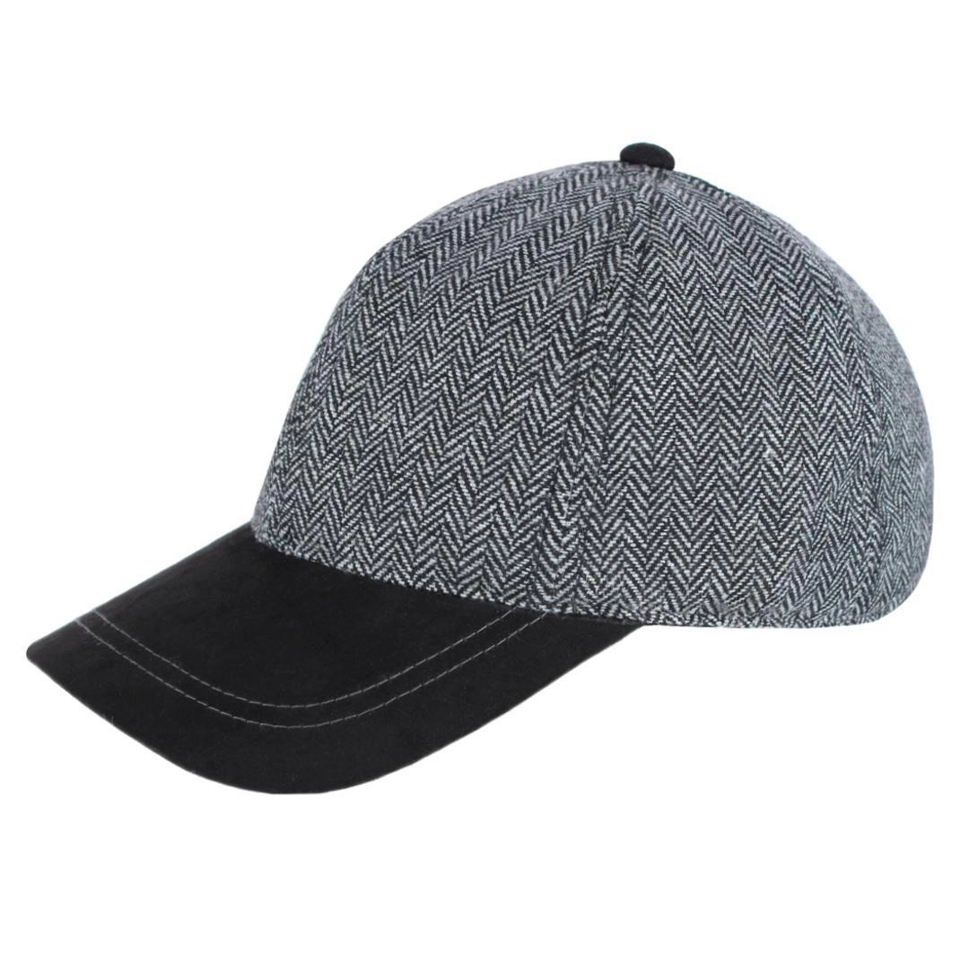 Broner Men's Wool Blend Herringbone Baseball Cap