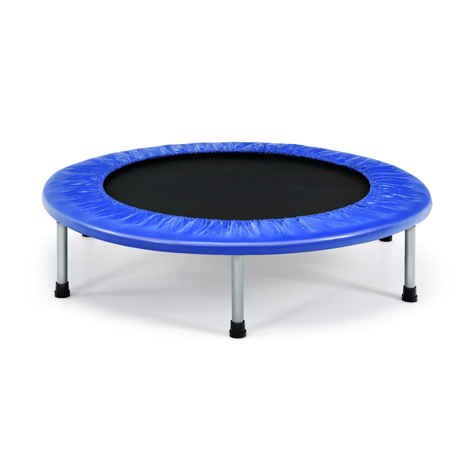 SUGIFT Mini Folding Trampoline Portable Recreational Fitness Rebounder 330-lb Capacity Blue