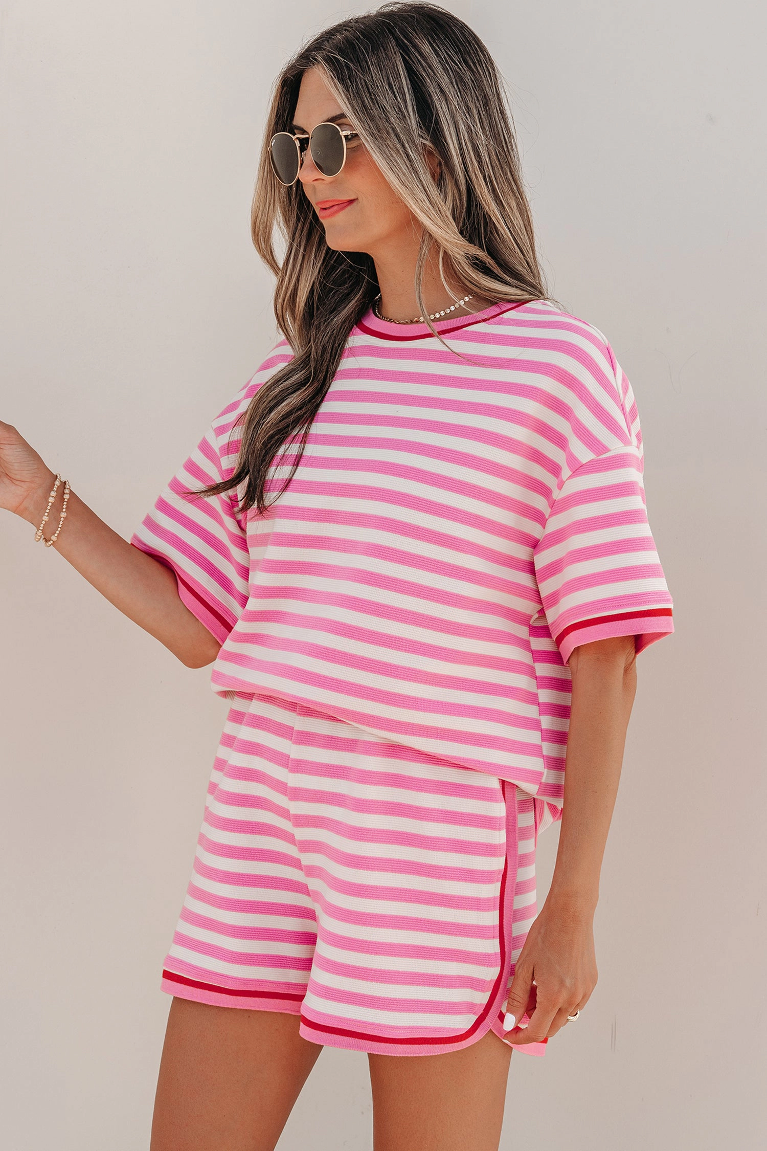 Threaded Pear Womens Matilda Trim Short Sleeve Set