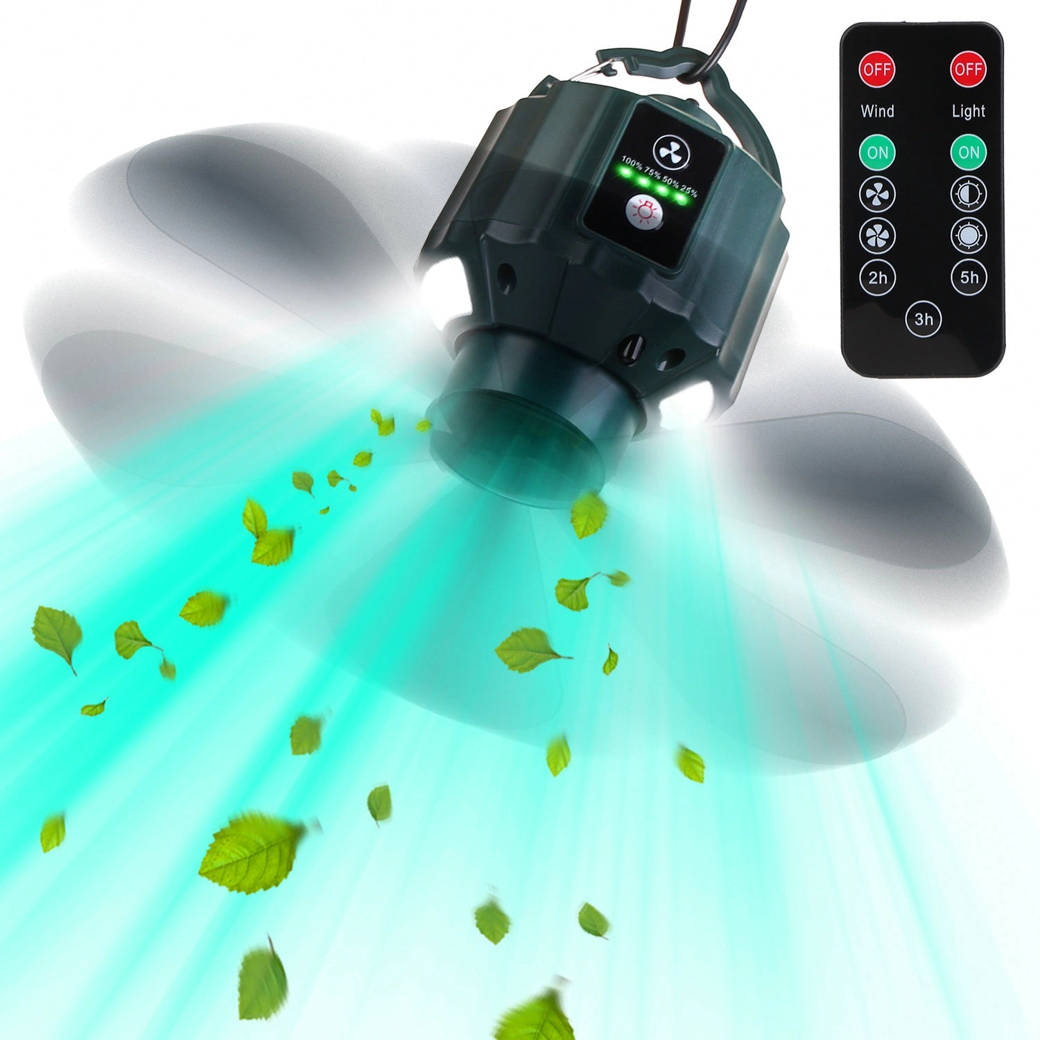 GBruno 3-in-1 LED Camping Fan With Power Bank