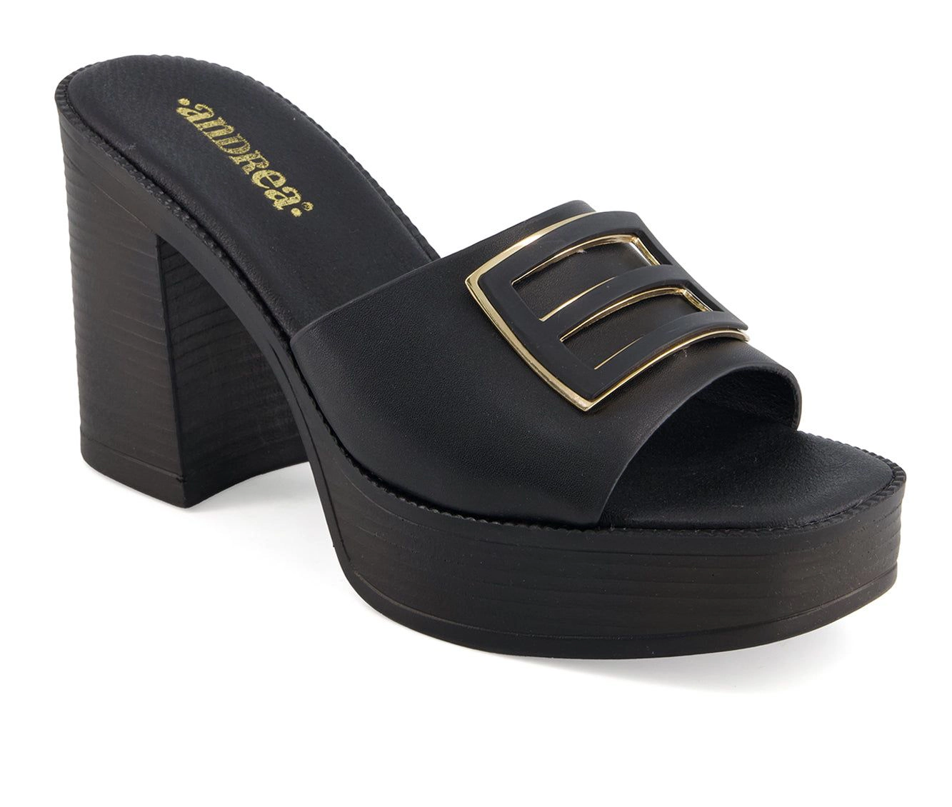 Andrea Womens Heeled Slip On Sandals