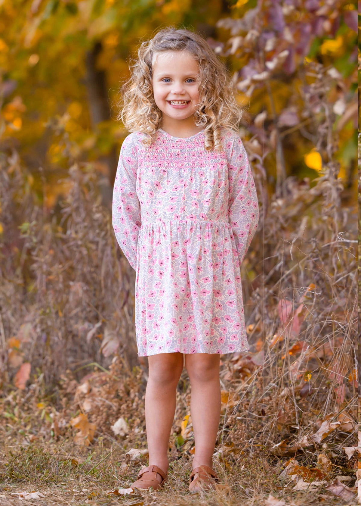 Mabel and Honey Pretty Magnolia Chiffon Dress - Pink