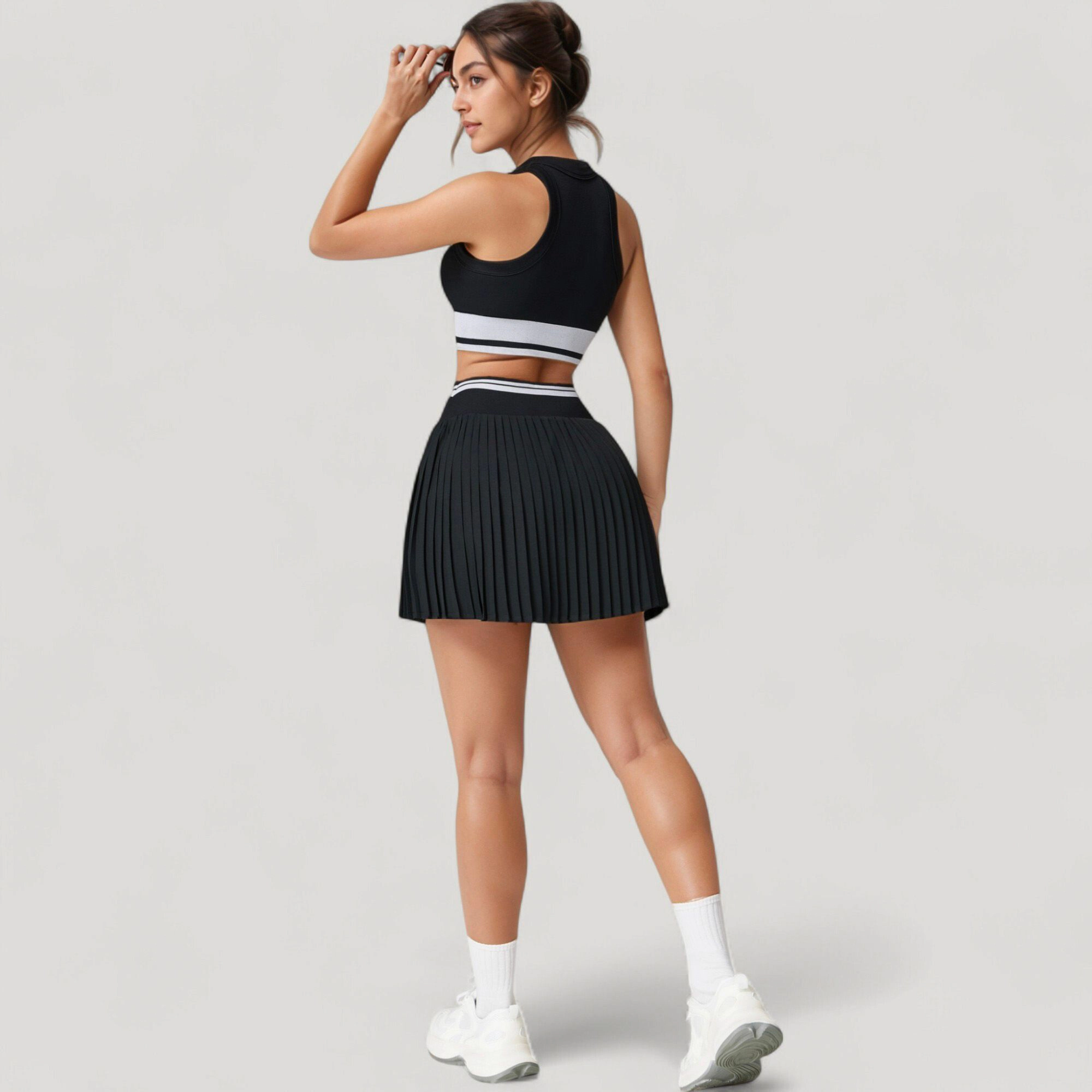 Anna-Kaci Women's Pleated Tennis Skirt with Built-In Shorts and Side-Pocket